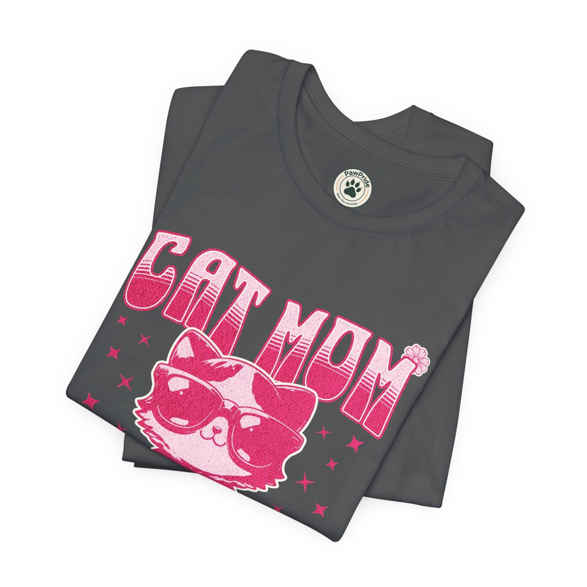 Cat Mom T-Shirt — Pink Cute Cat Graphic Tee