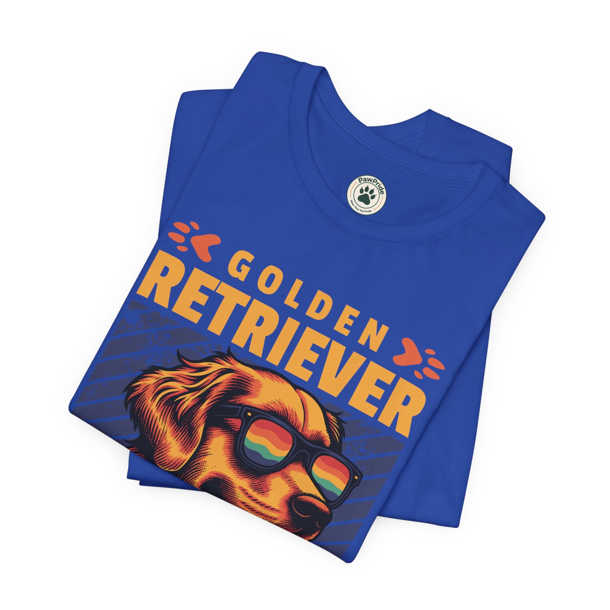 Golden Retriever T‑Shirt — 'Color My Life' Retro Dog Graphic Tee