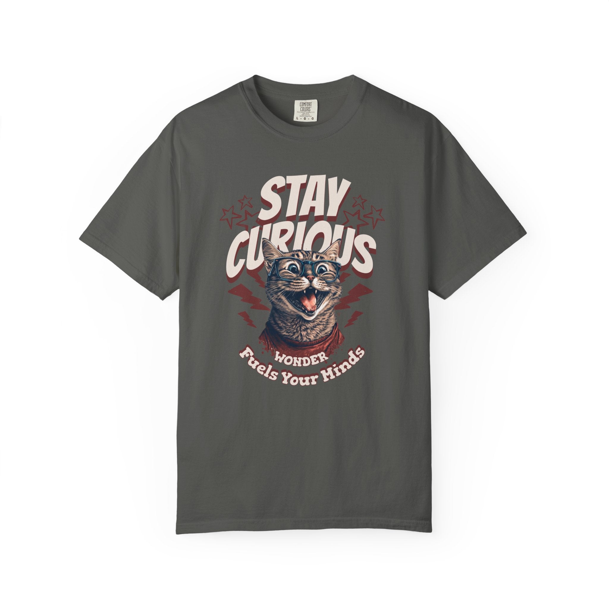 Stay Curious Cat T-Shirt — Vintage Retro Cat Graphic Tee