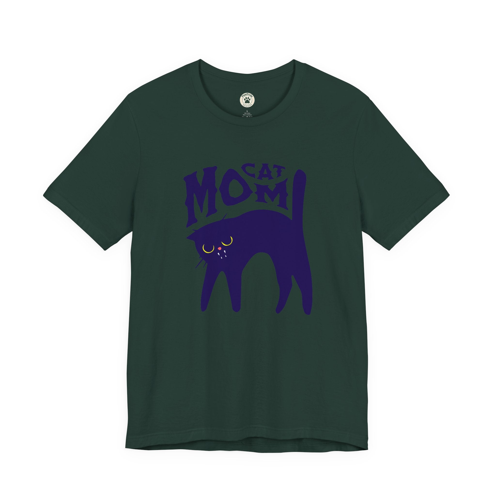 Cat Mom Graphic Tee — Cute Black Cat Illustration