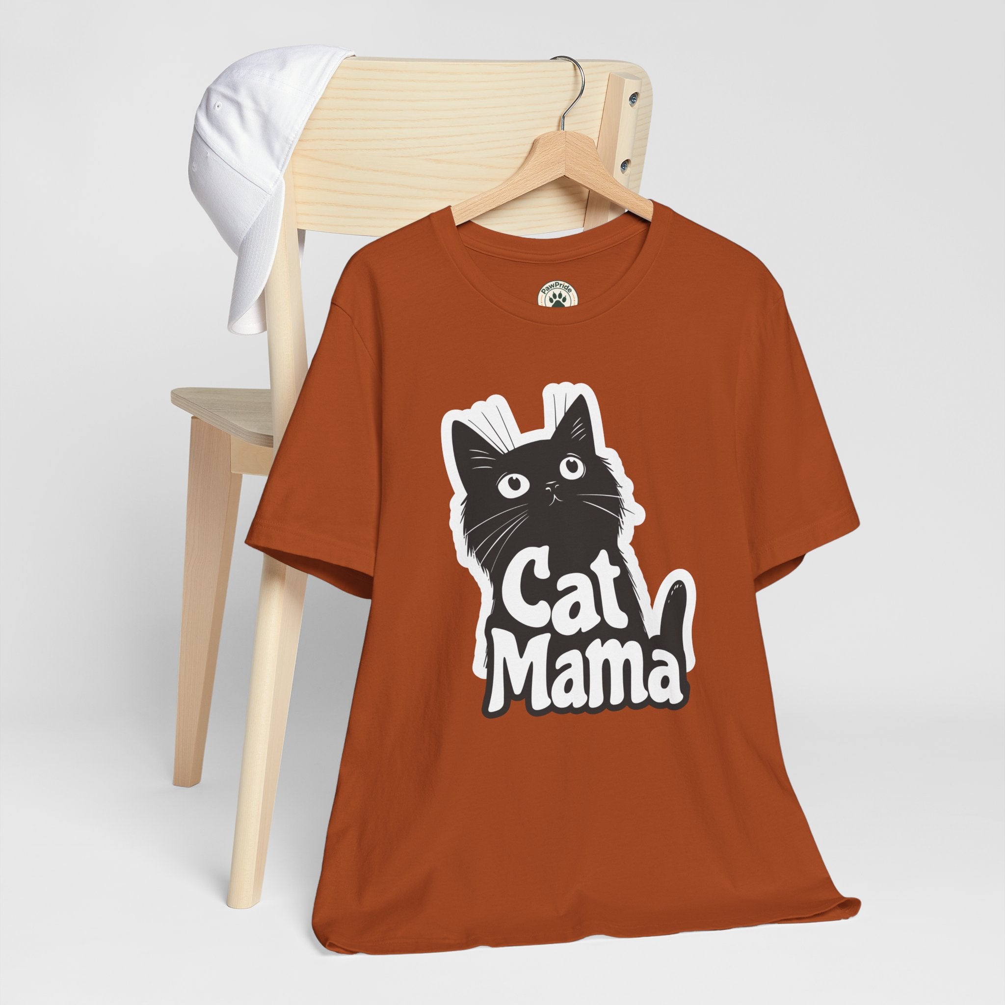 Cat Mama T-Shirt – Cute Black Cat Graphic Tee for Cat Lovers