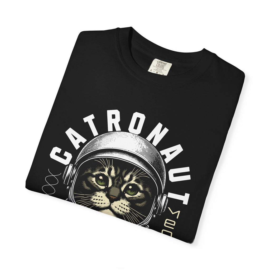 Catronaut T‑Shirt — Retro Space Cat Helmet Graphic Tee
