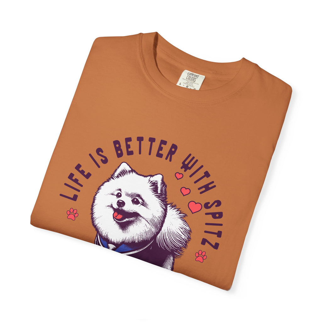 Spitz Love T-Shirt — "Life Is Better With Spitz" Cute Dog Graphic Tee