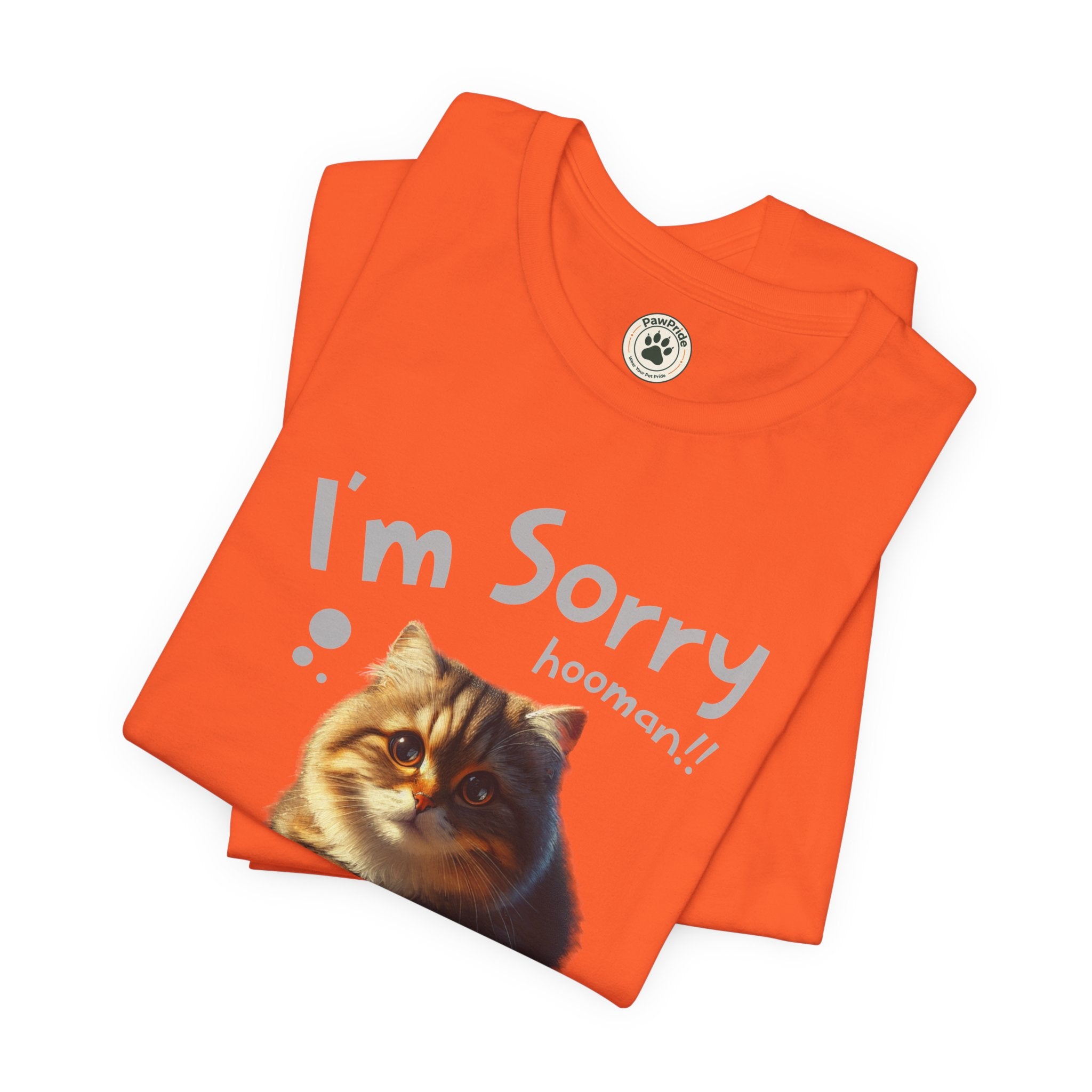 Sorry Kitten T‑Shirt – Cute Apology Cat Tee (‘I’m Sorry hooman!! I know I messed up, but I love you very much’)