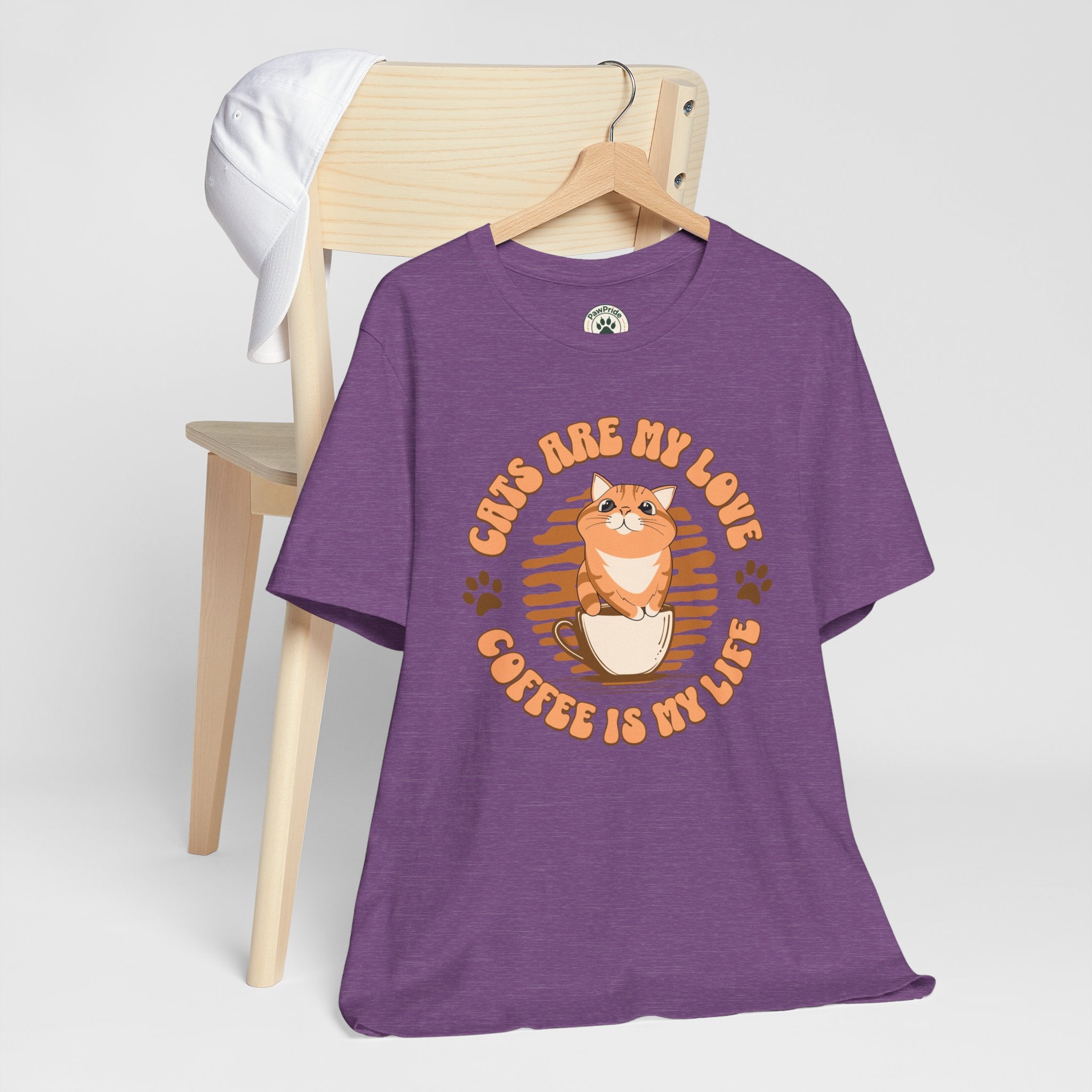 Cat & Coffee Tee — "Cats Are My Love, Coffee Is My Life" Cute Graphic T‑Shirt