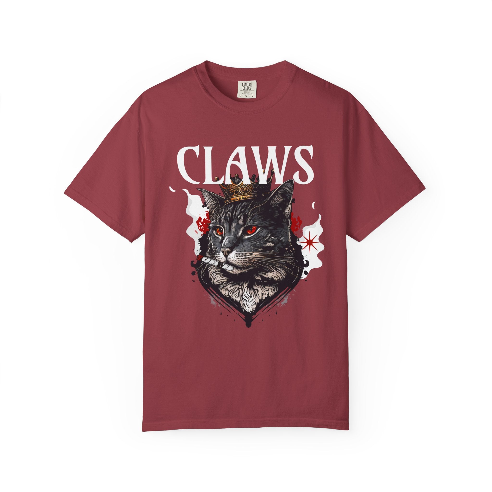 Claws Black Cat Graphic T-Shirt — Gothic Vintage Cat Tee
