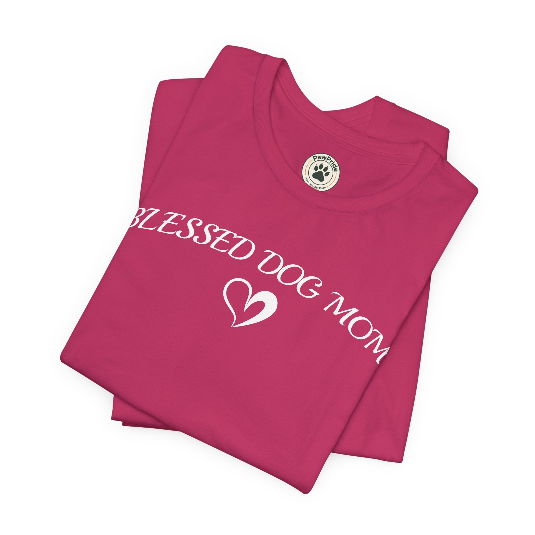 Blessed Dog Mom T-Shirt — Women’s Dog Lover Tee with Heart