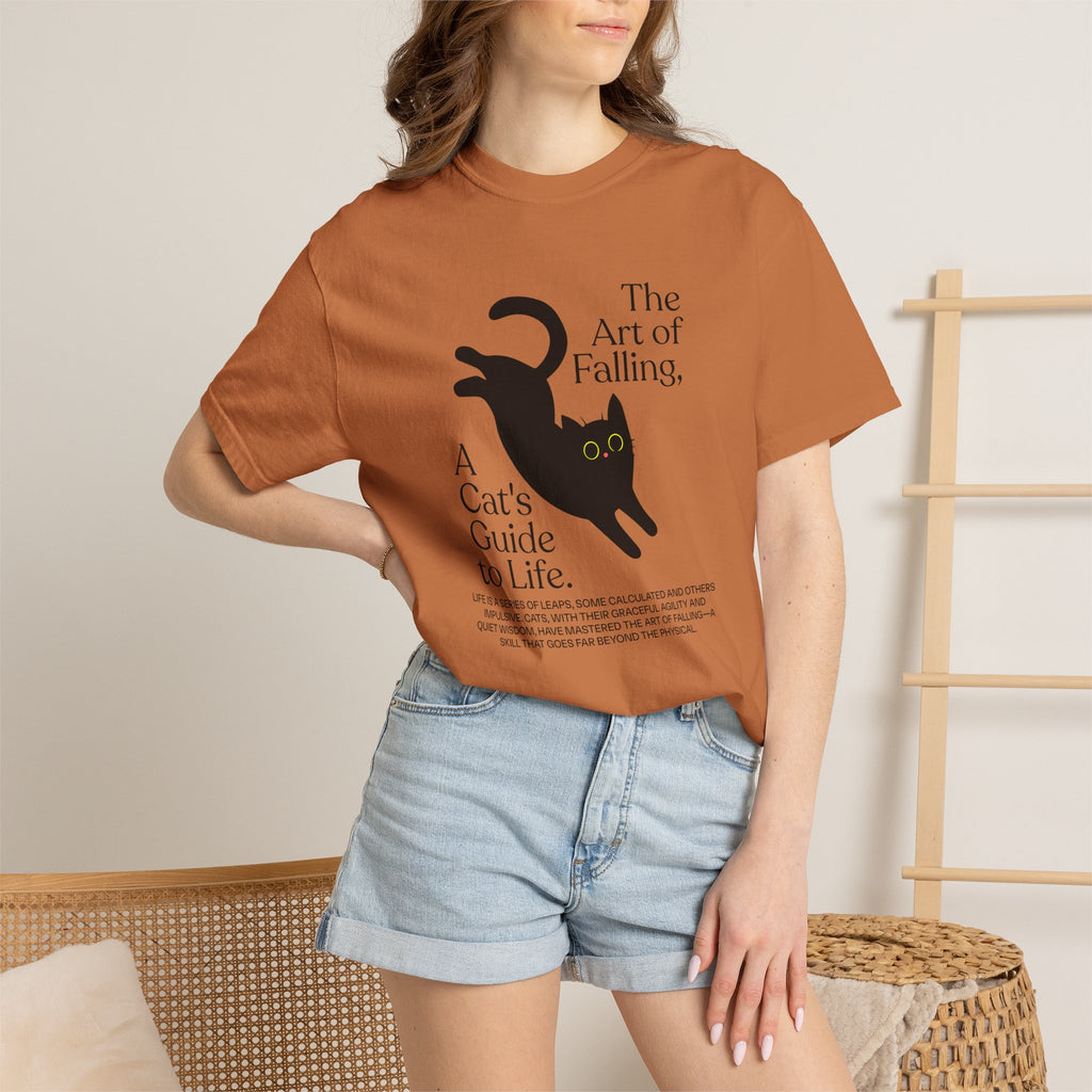 Cat "The Art of Falling" Graphic T-Shirt — A Cat’s Guide to Life