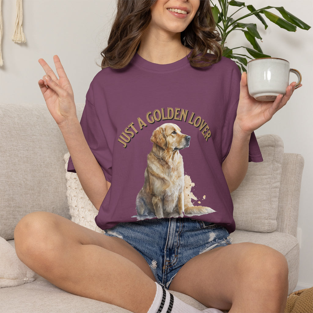 Just a Golden Lover T‑Shirt – Golden Retriever Dog Tee