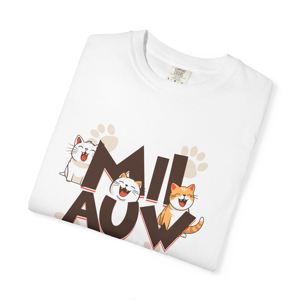 Cat Paw 'MIAOU' Graphic T-Shirt — Cute Cat Lover Tee