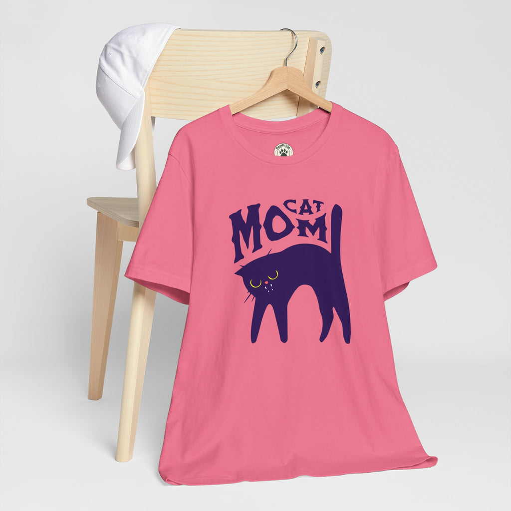 Cat Mom Graphic Tee — Cute Black Cat Illustration