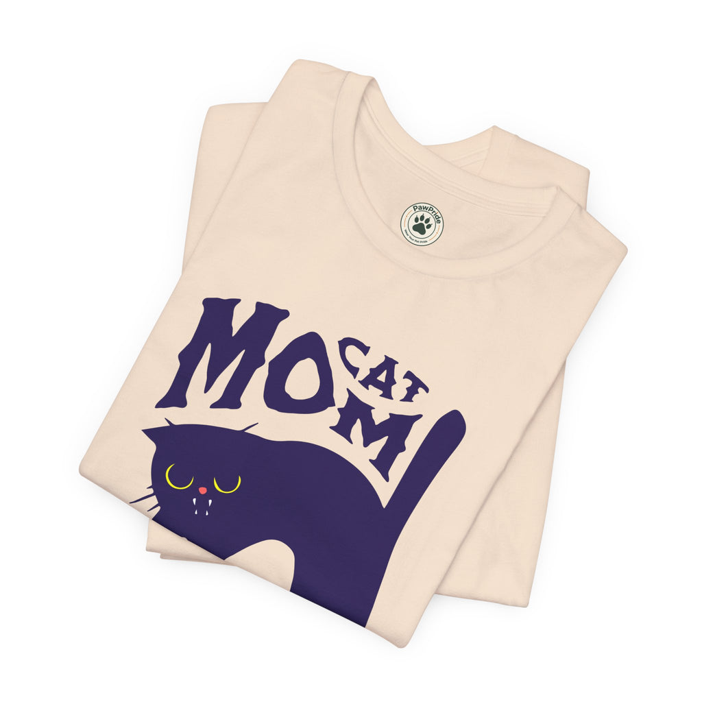 Cat Mom Graphic Tee — Cute Black Cat Illustration