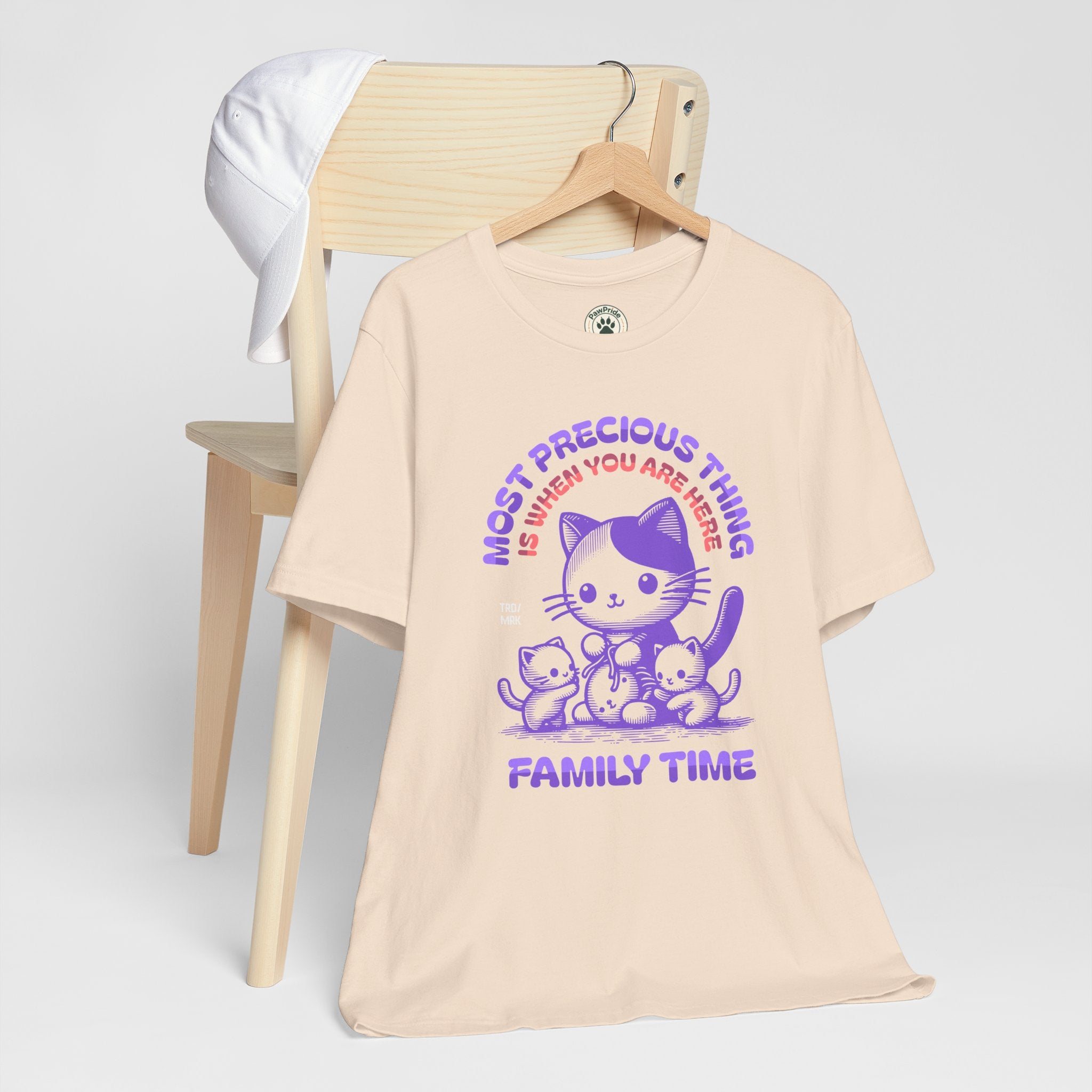 Family Time Cat Tee — "Most Precious Thing Is When You Are Here" Cute Cat Family T-Shirt