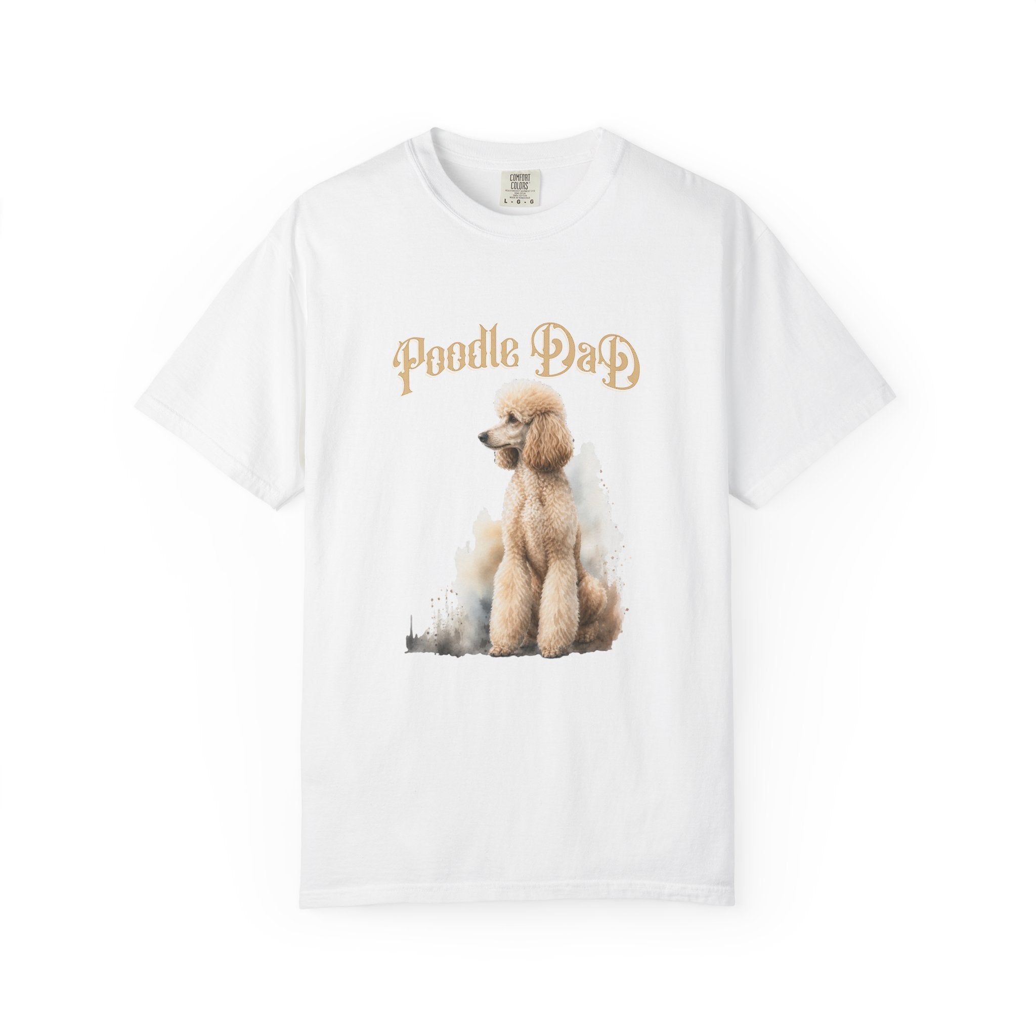 Poodle Dad T-Shirt — Watercolor Poodle Graphic Tee for Dog Lovers