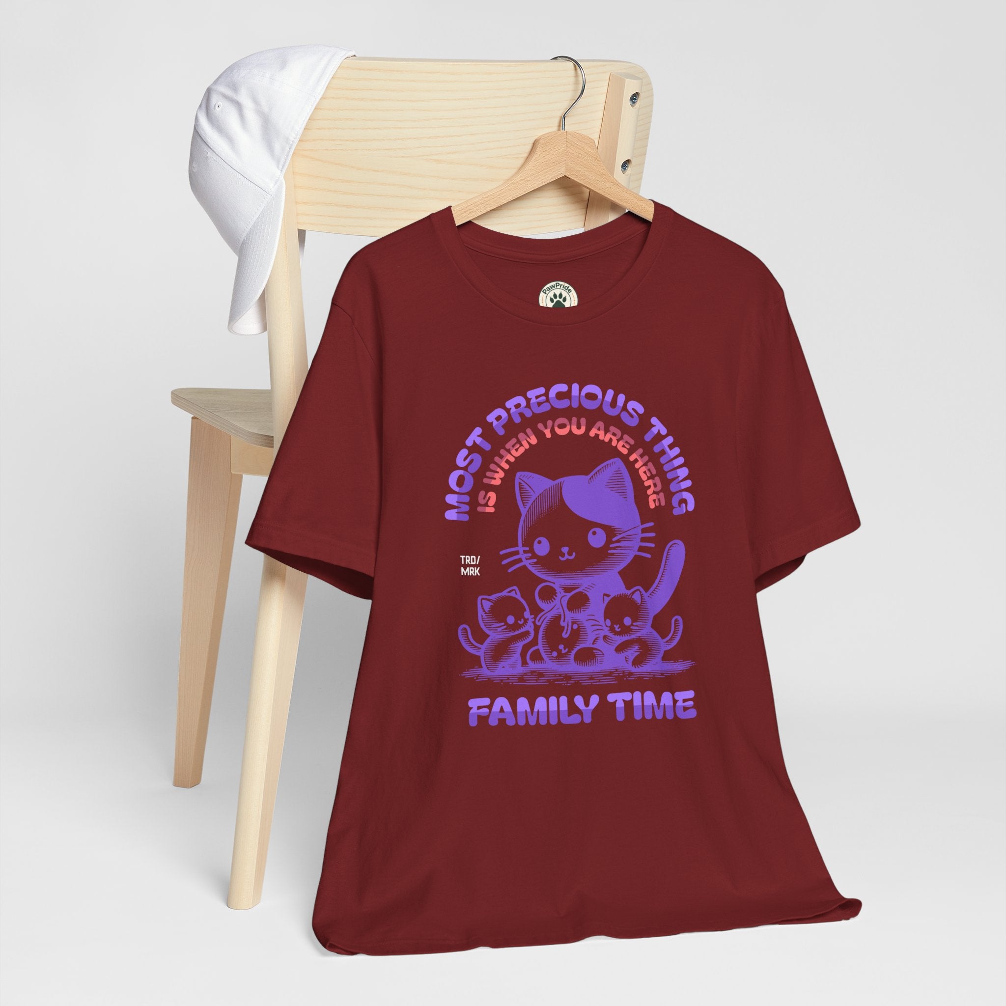 Family Time Cat Tee — "Most Precious Thing Is When You Are Here" Cute Cat Family T-Shirt