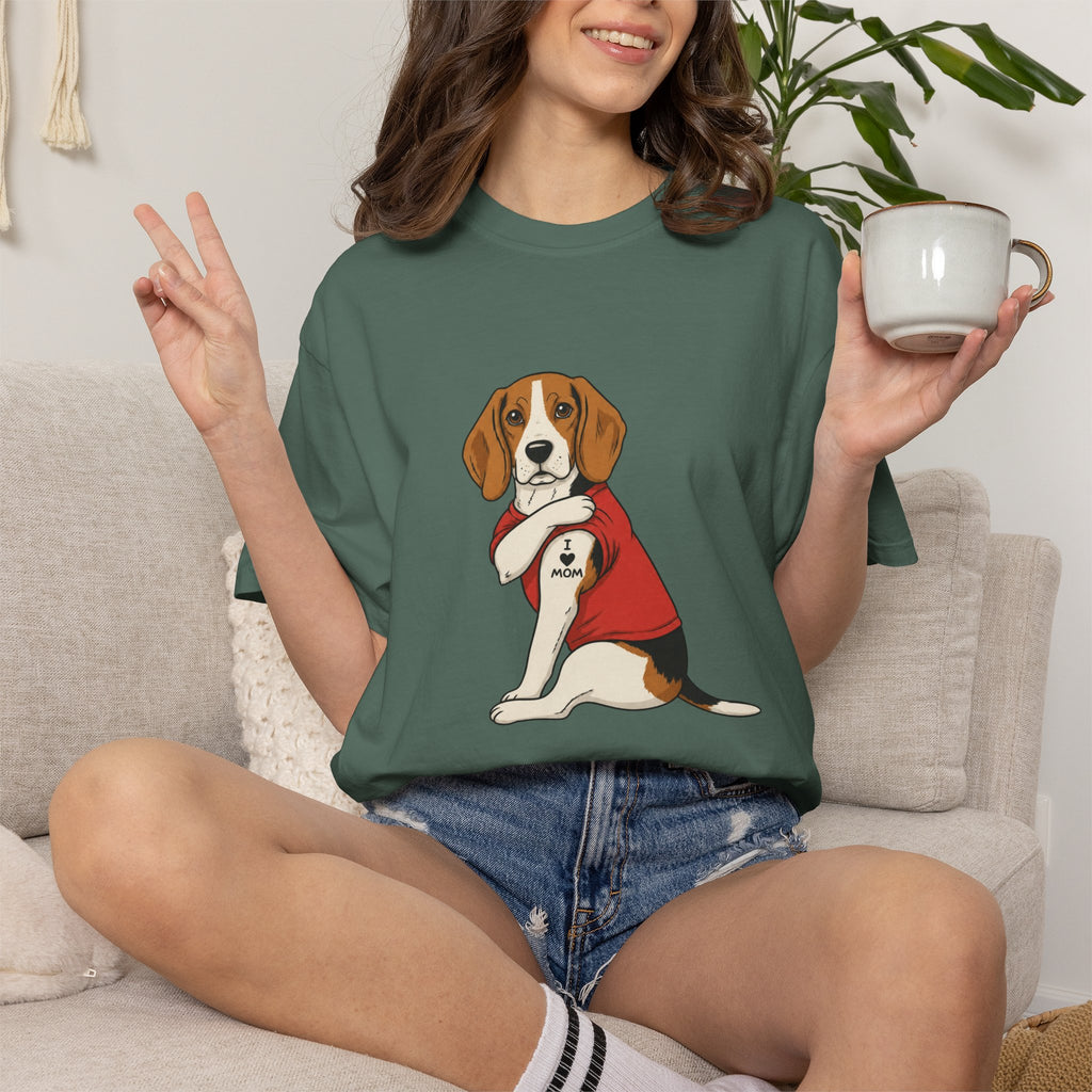 Beagle With Tattoo Graphic T-Shirt — Cute Retro Dog Tee