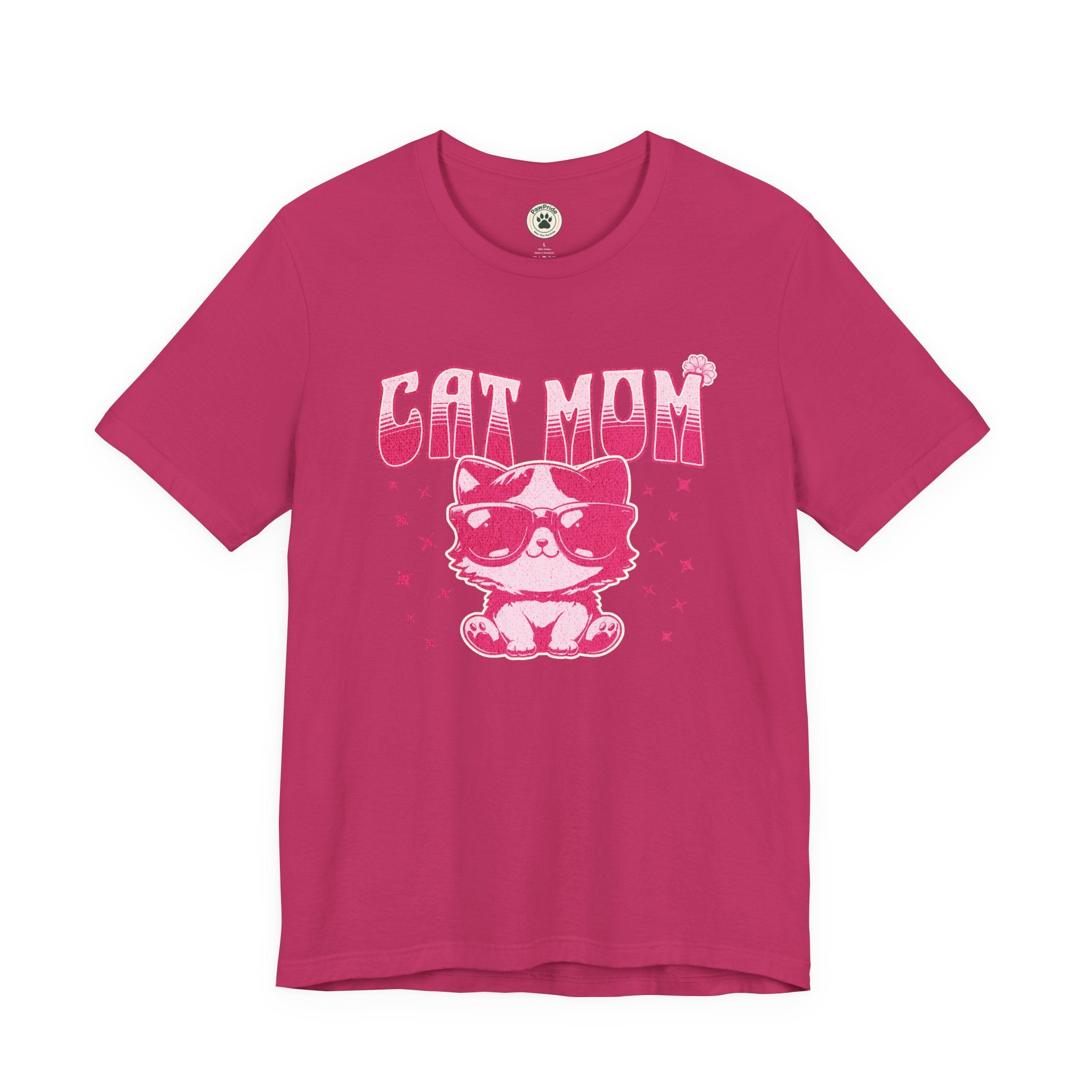 Cat Mom T-Shirt — Pink Cute Cat Graphic Tee