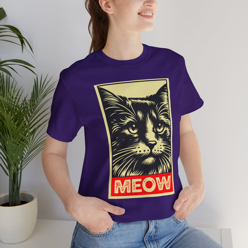 Meow Cat Portrait Tee — Graphic Cat Shirt