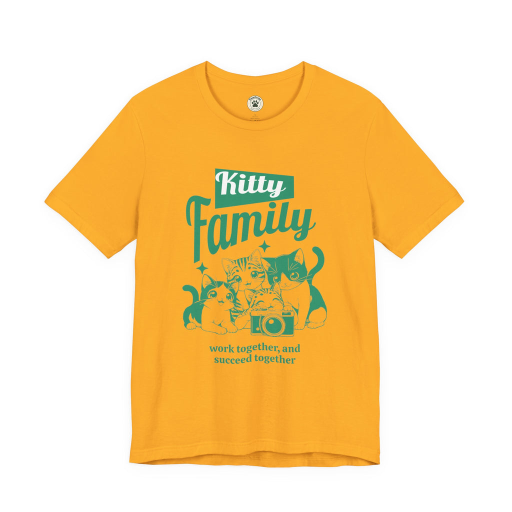 Kitty Family Tee — 'Work Together, and Succeed Together' Cat Graphic Shirt