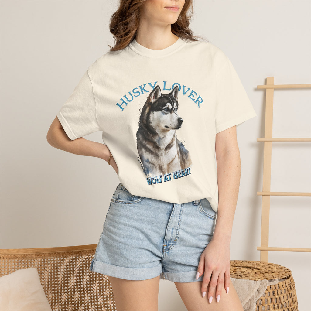 Husky Lover T-Shirt – “Wolf at Heart” Graphic Tee
