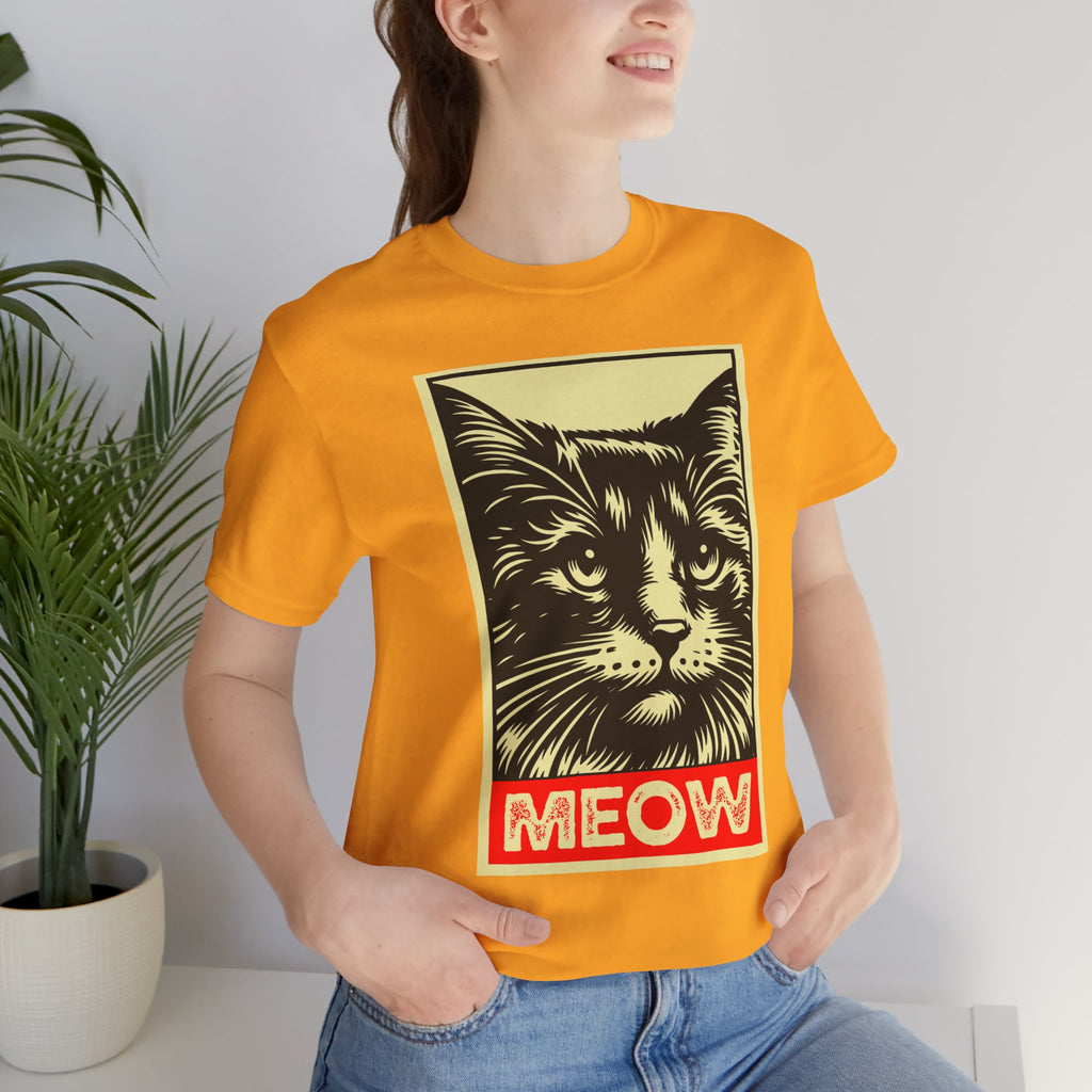 Meow Cat Portrait Tee — Graphic Cat Shirt