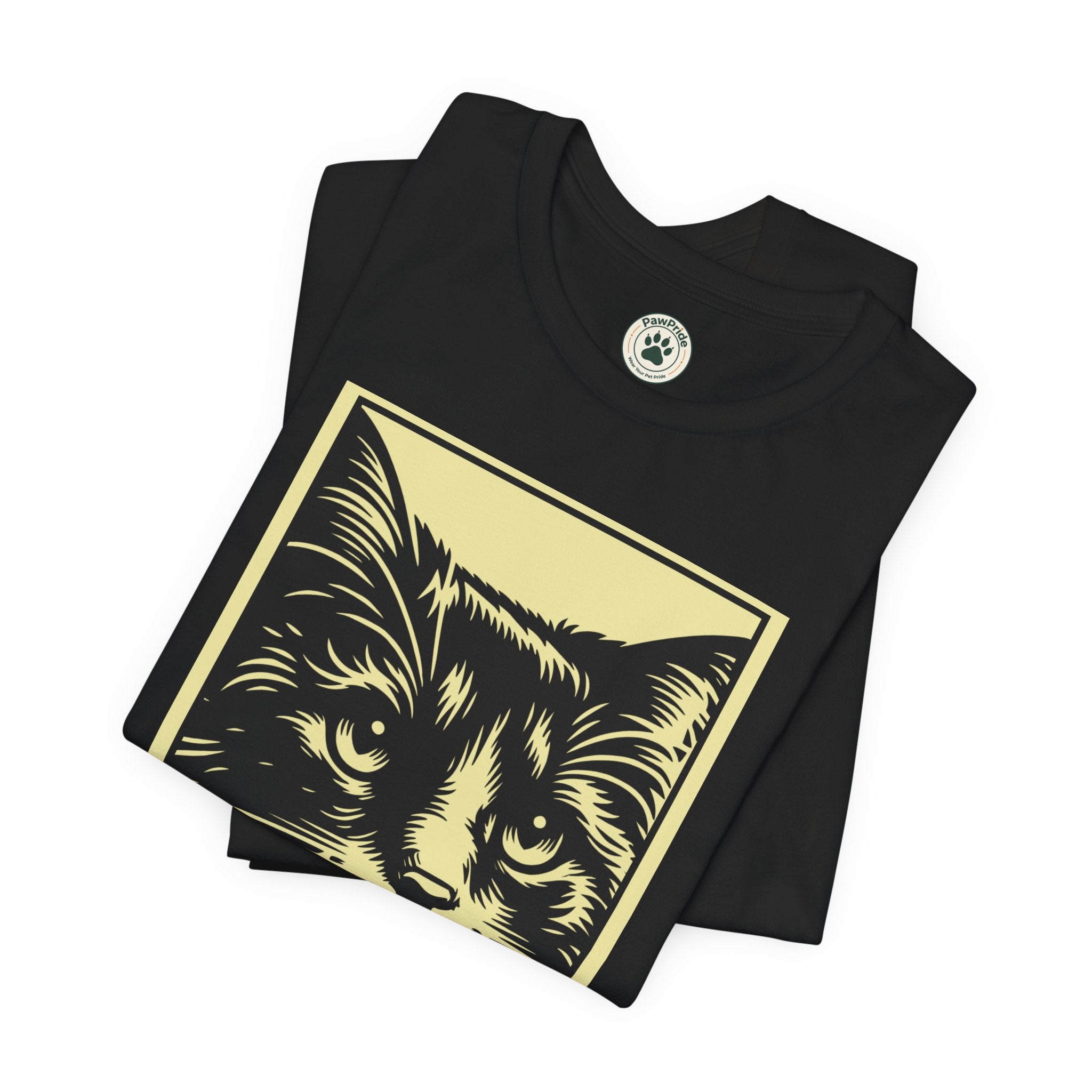 Meow Cat Portrait Tee — Graphic Cat Shirt