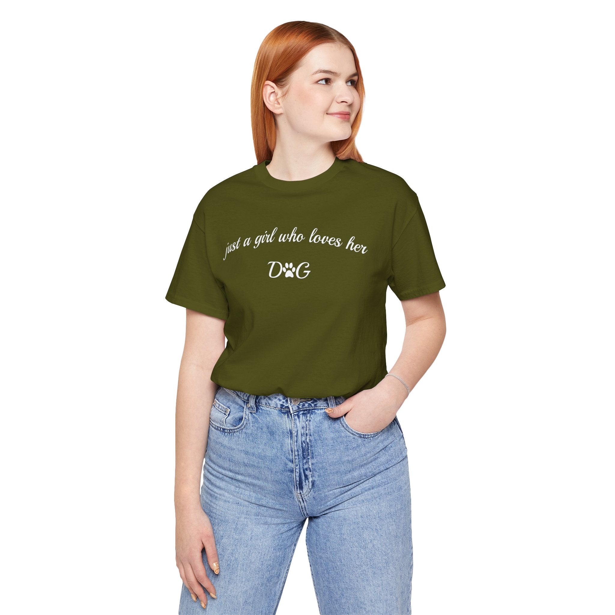 Just a Girl Who Loves Her Dog T-Shirt — Cute Dog Lover Tee