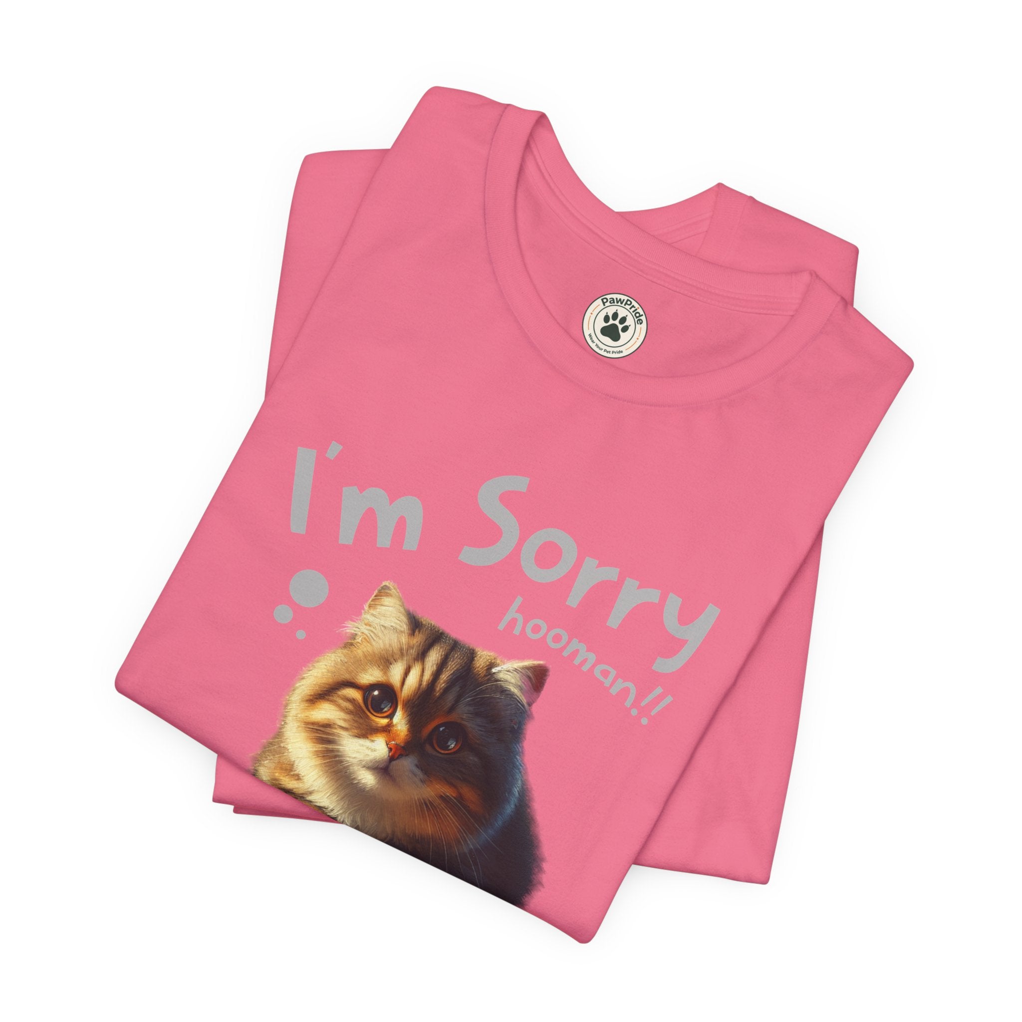 Sorry Kitten T‑Shirt – Cute Apology Cat Tee (‘I’m Sorry hooman!! I know I messed up, but I love you very much’)