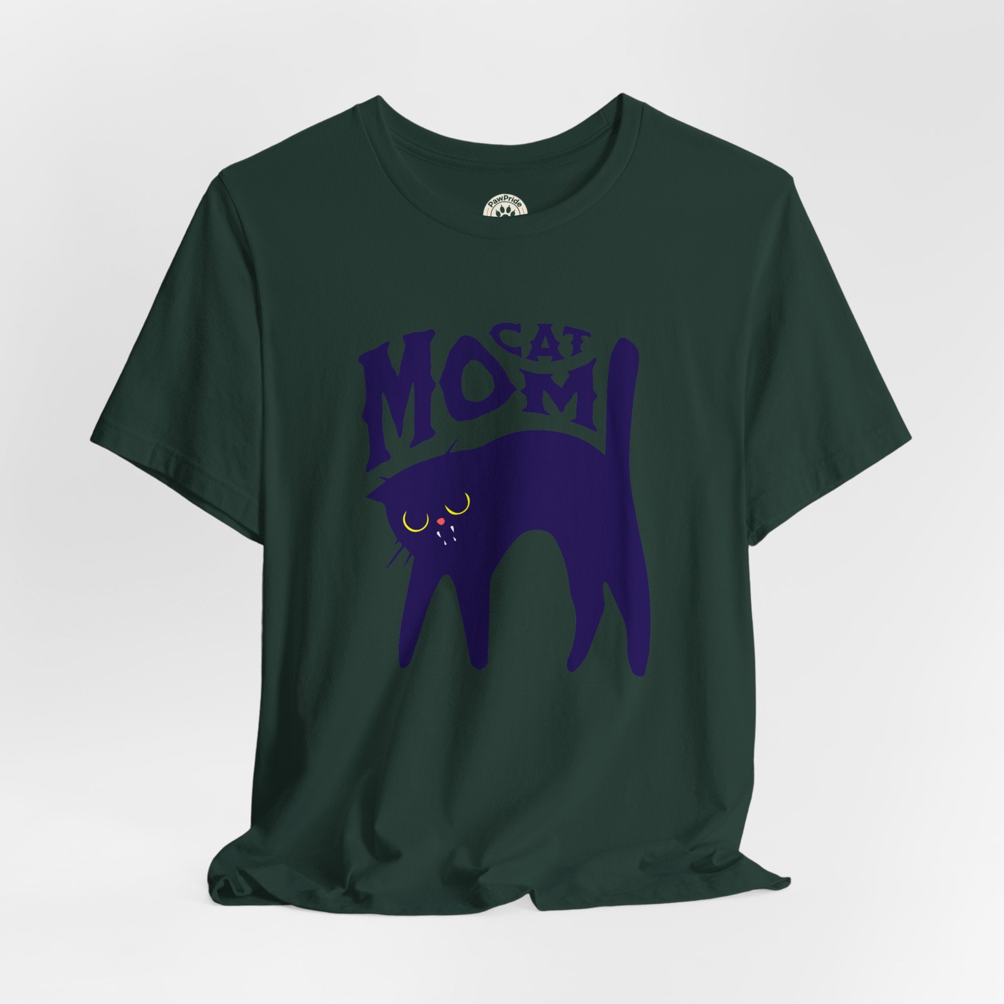 Cat Mom Graphic Tee — Cute Black Cat Illustration