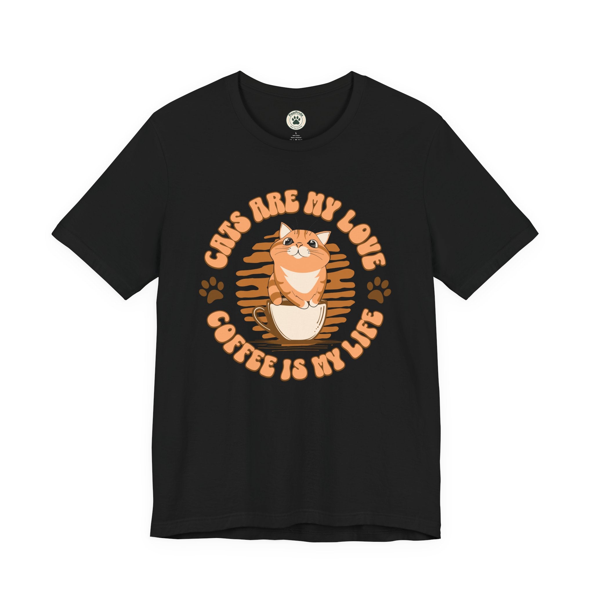 Cat & Coffee Tee — "Cats Are My Love, Coffee Is My Life" Cute Graphic T‑Shirt