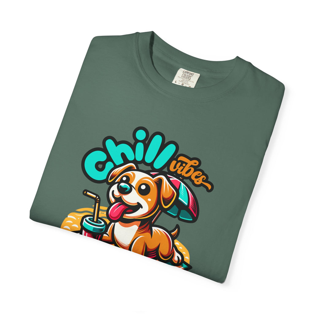 Beachside Chill Dog T-Shirt — Retro Summer Graphic Tee