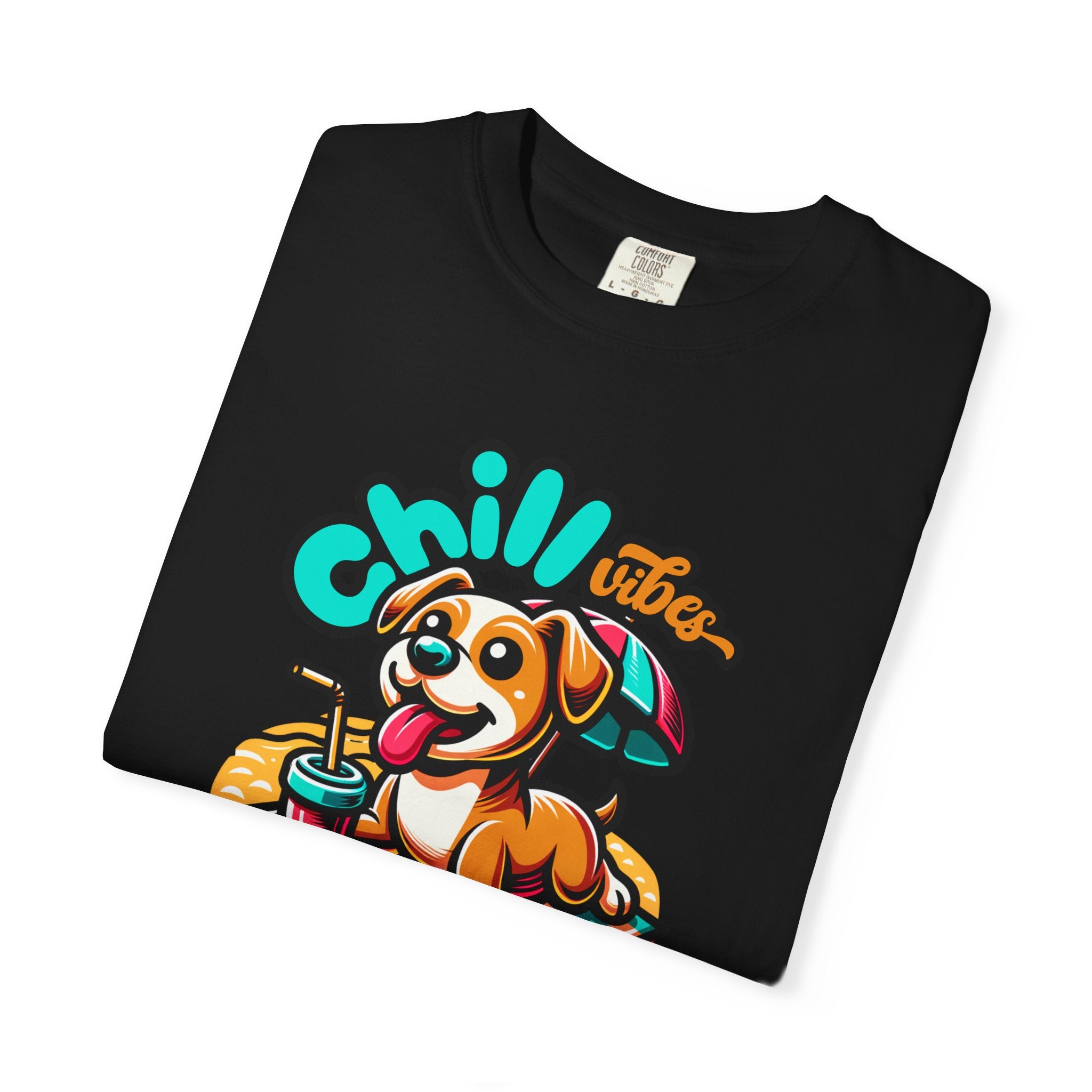 Beachside Chill Dog T-Shirt — Retro Summer Graphic Tee
