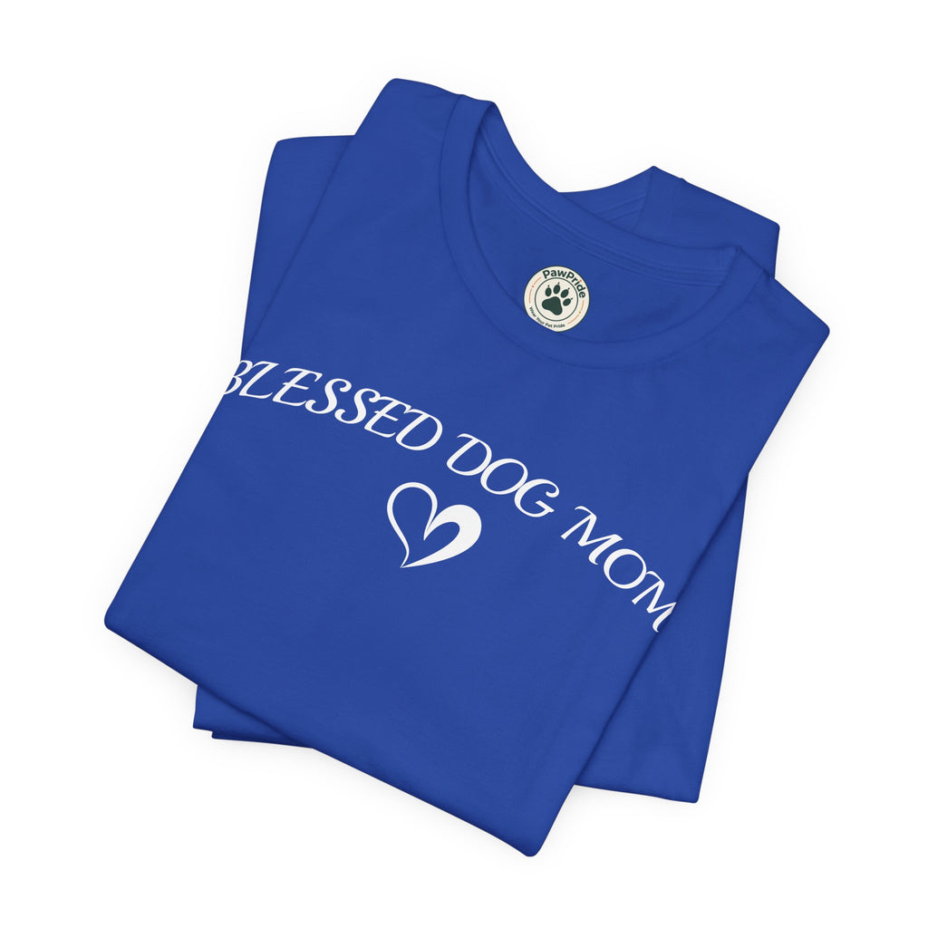 Blessed Dog Mom T-Shirt — Women’s Dog Lover Tee with Heart
