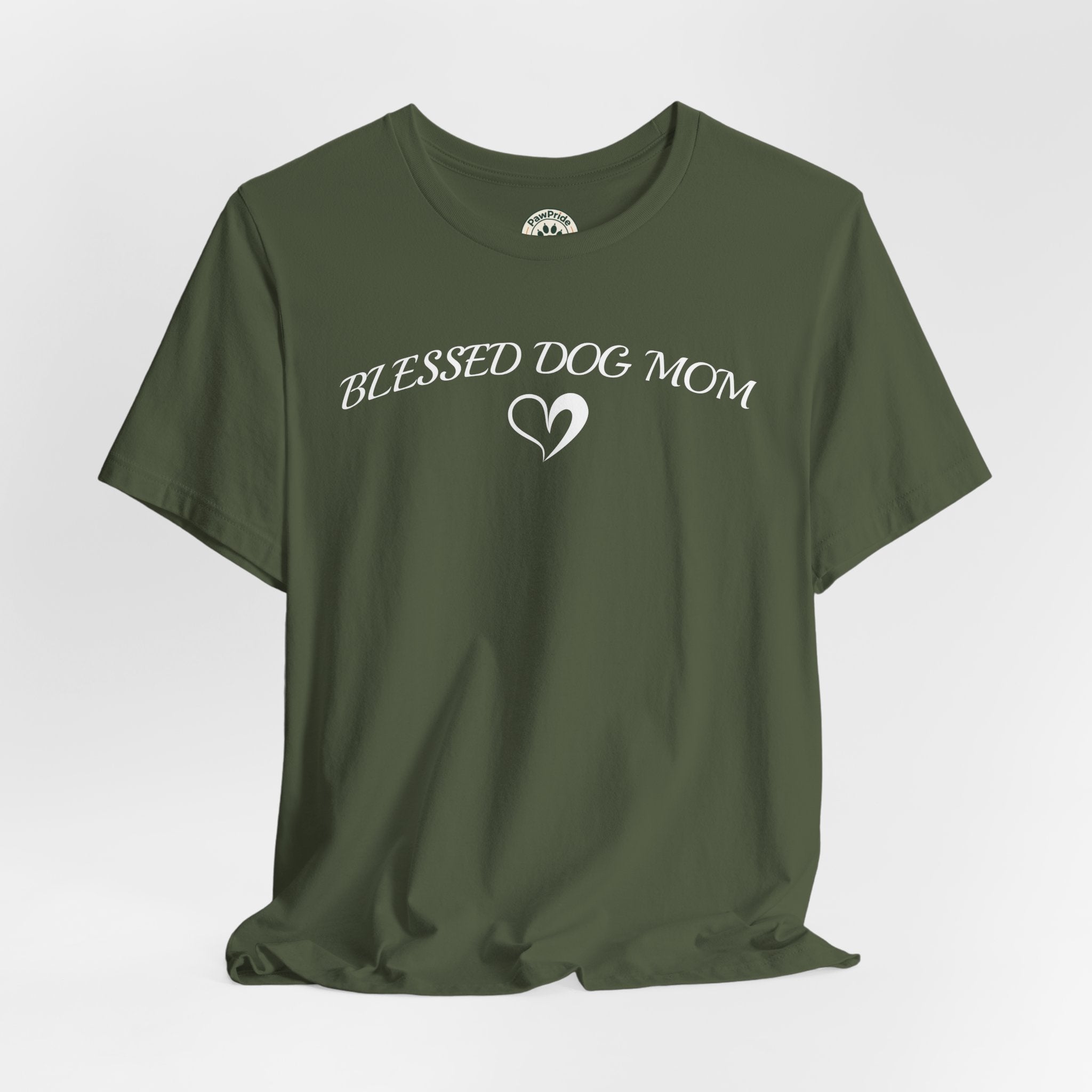 Blessed Dog Mom T-Shirt — Women’s Dog Lover Tee with Heart