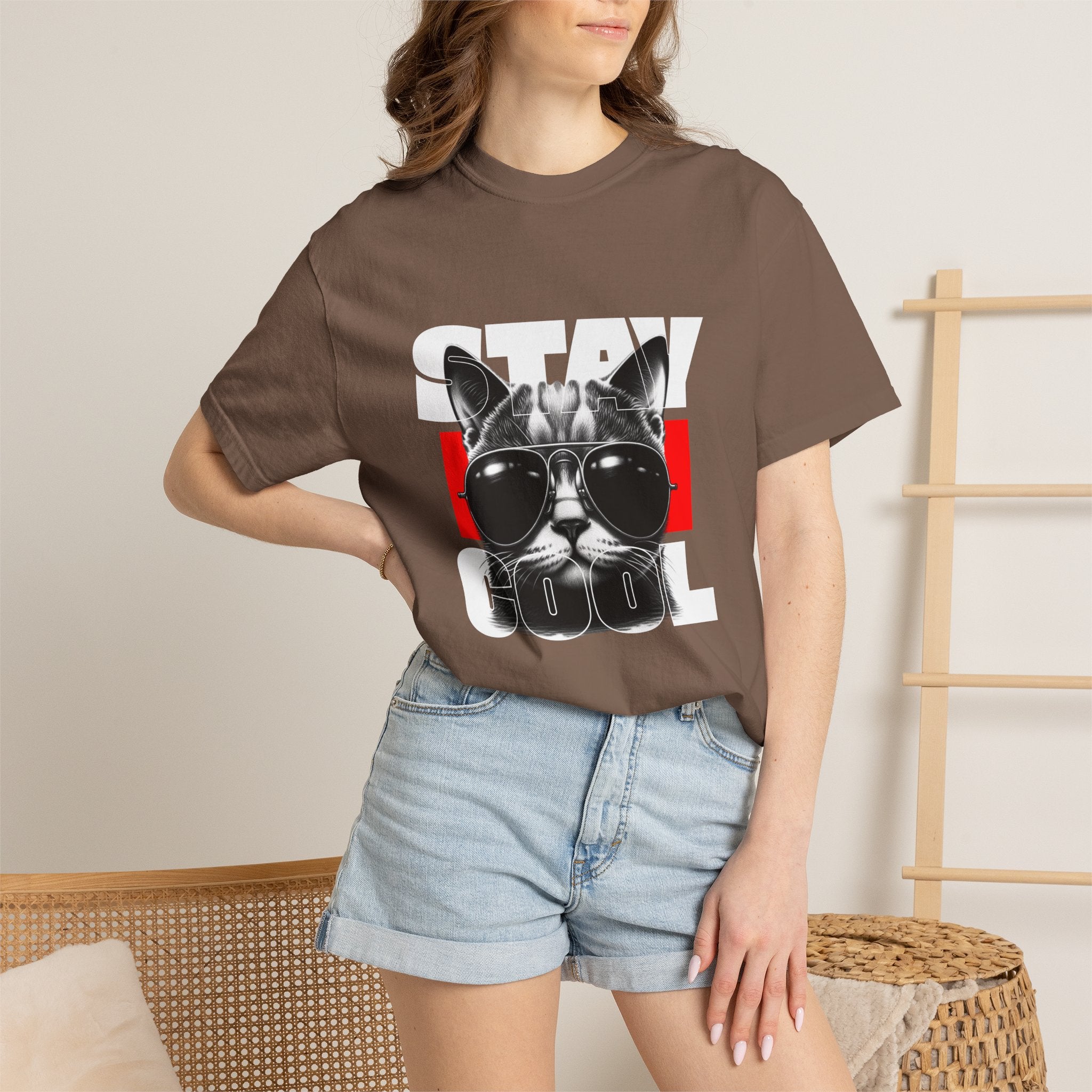 Stay Cool Cat T-Shirt — Retro Sunglasses Graphic Tee