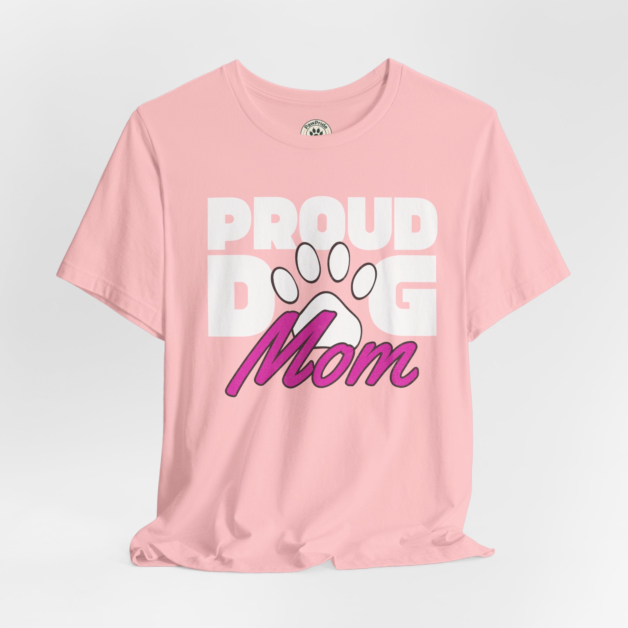 Proud Dog Mom T-Shirt – Paw Print Graphic Tee for Dog Lovers