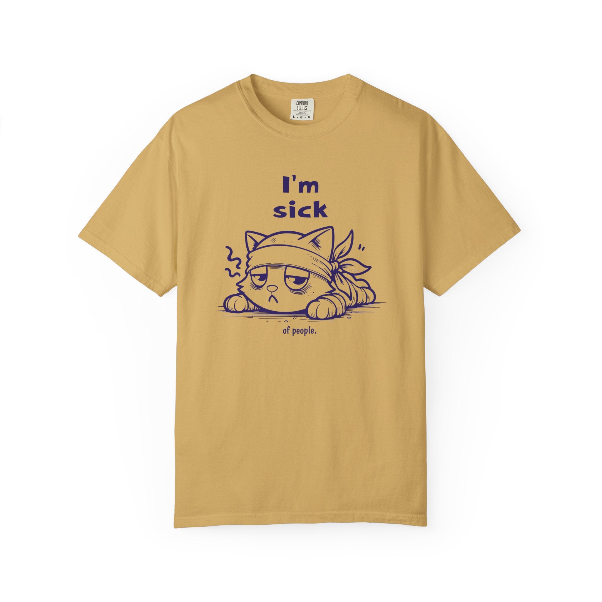 T-Shirt — “I’m Sick of People” Cute Grumpy Cat Graphic Tee