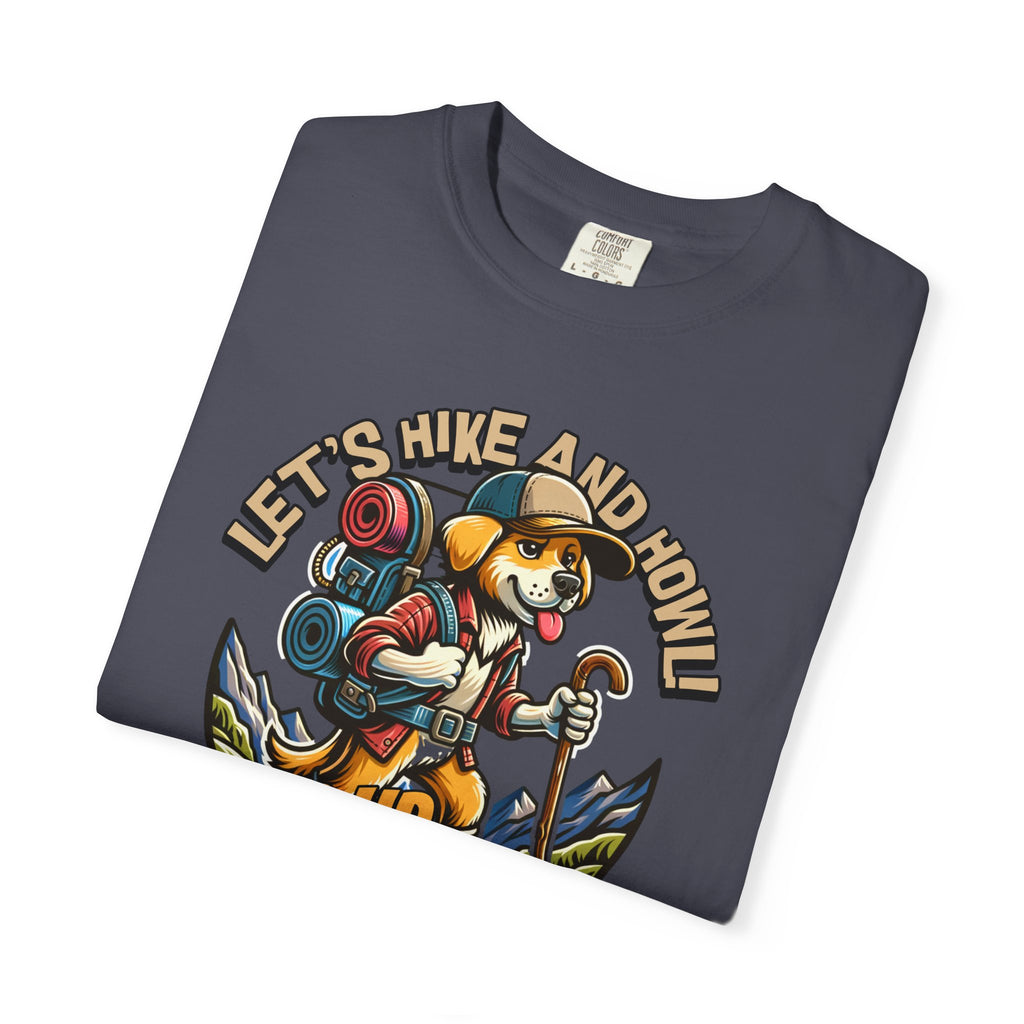 Hiking Dog T-Shirt — "Tails Up, Paws Out" Adventure Tee