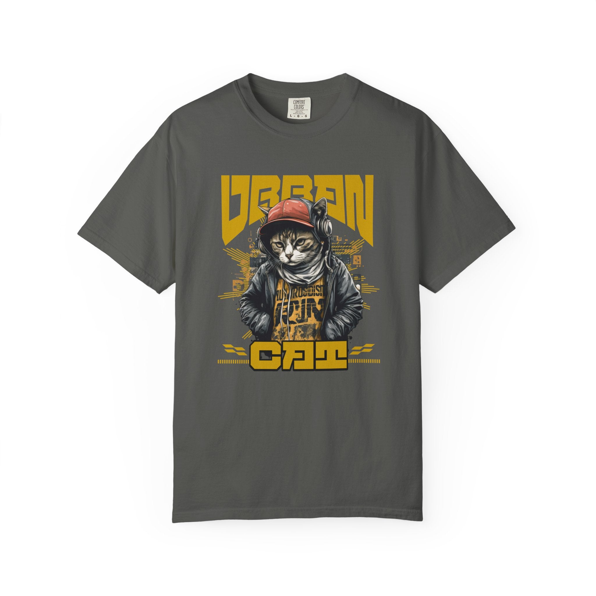 Urban Cat T-Shirt — Retro Streetwear Graphic Tee with Cool Cat Design