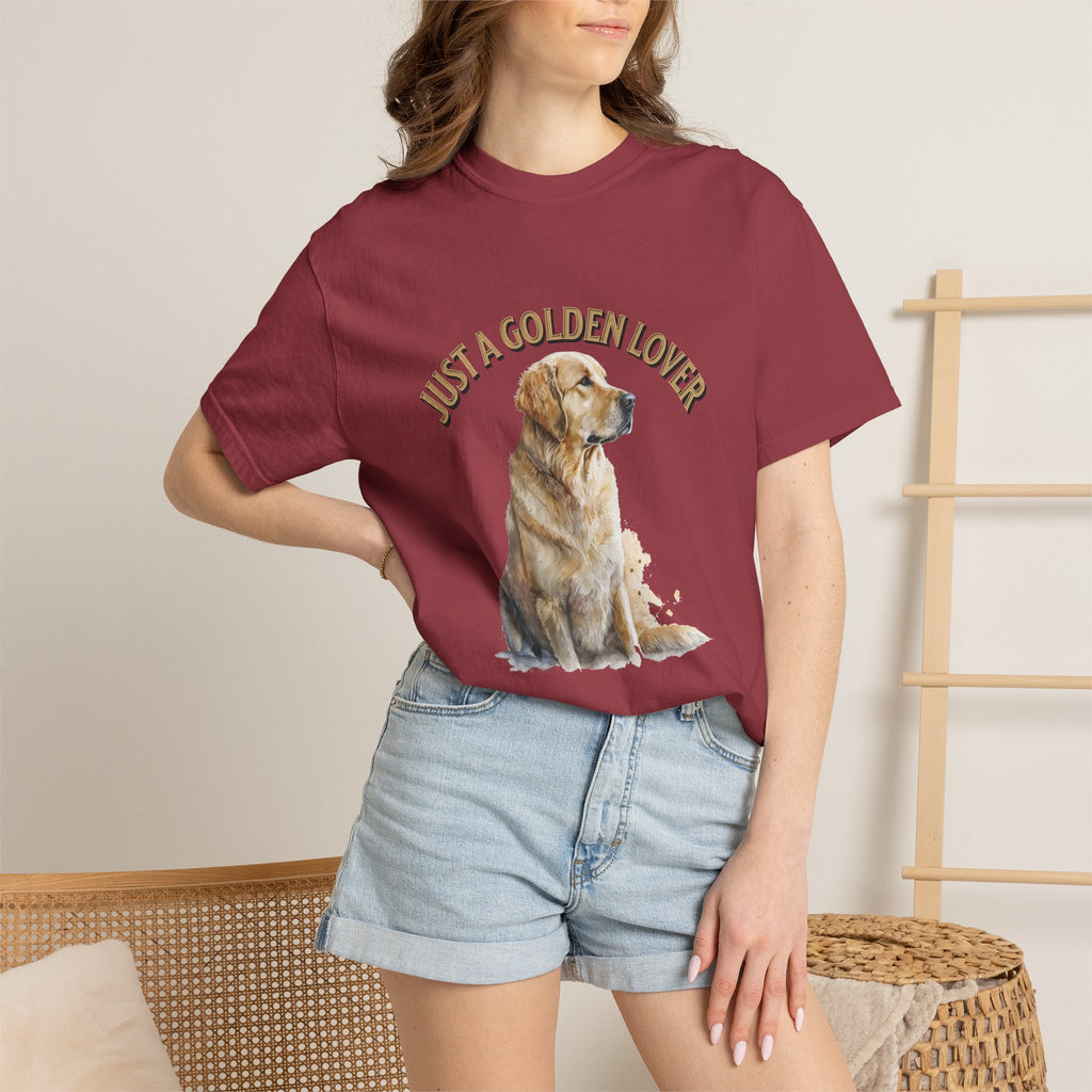 Just a Golden Lover T‑Shirt – Golden Retriever Dog Tee