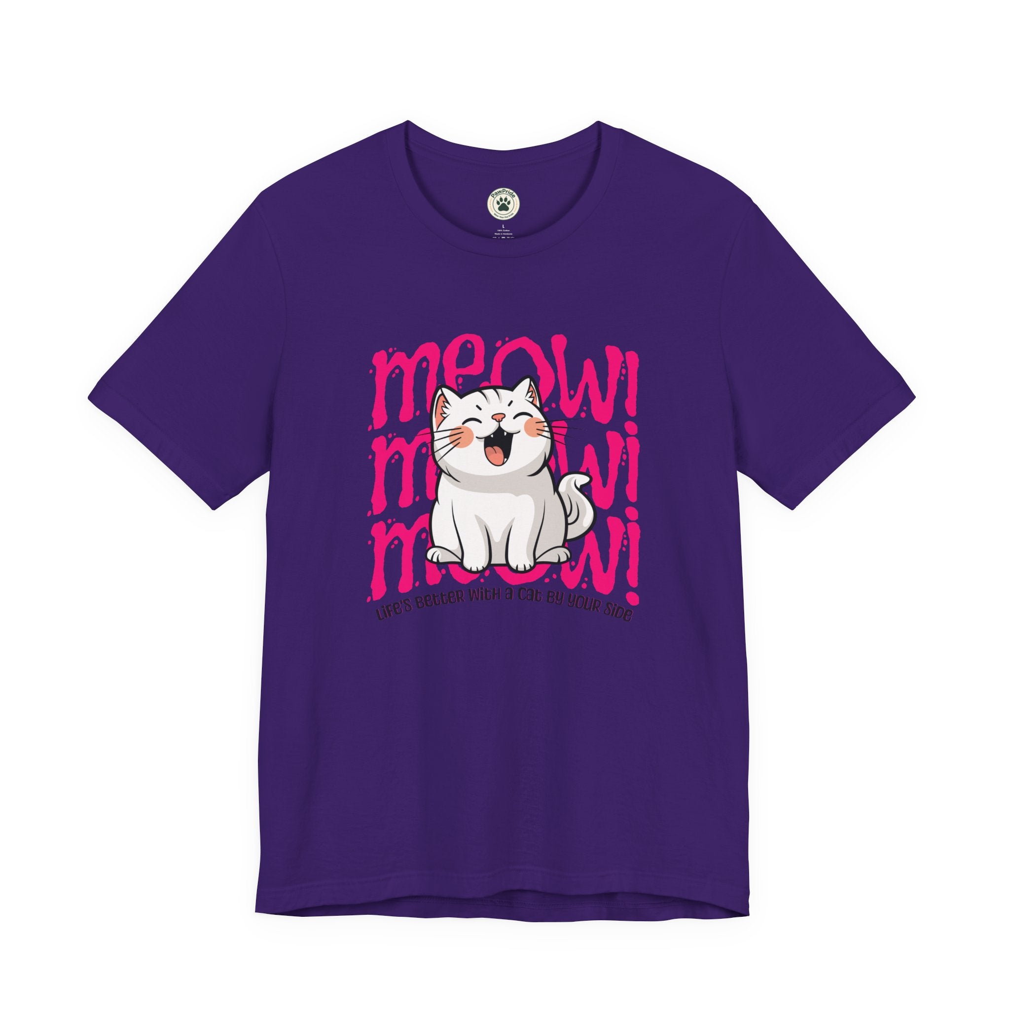 Meow Cat Graphic Tee — Cute Kawaii Cat "MEOW!" Shirt