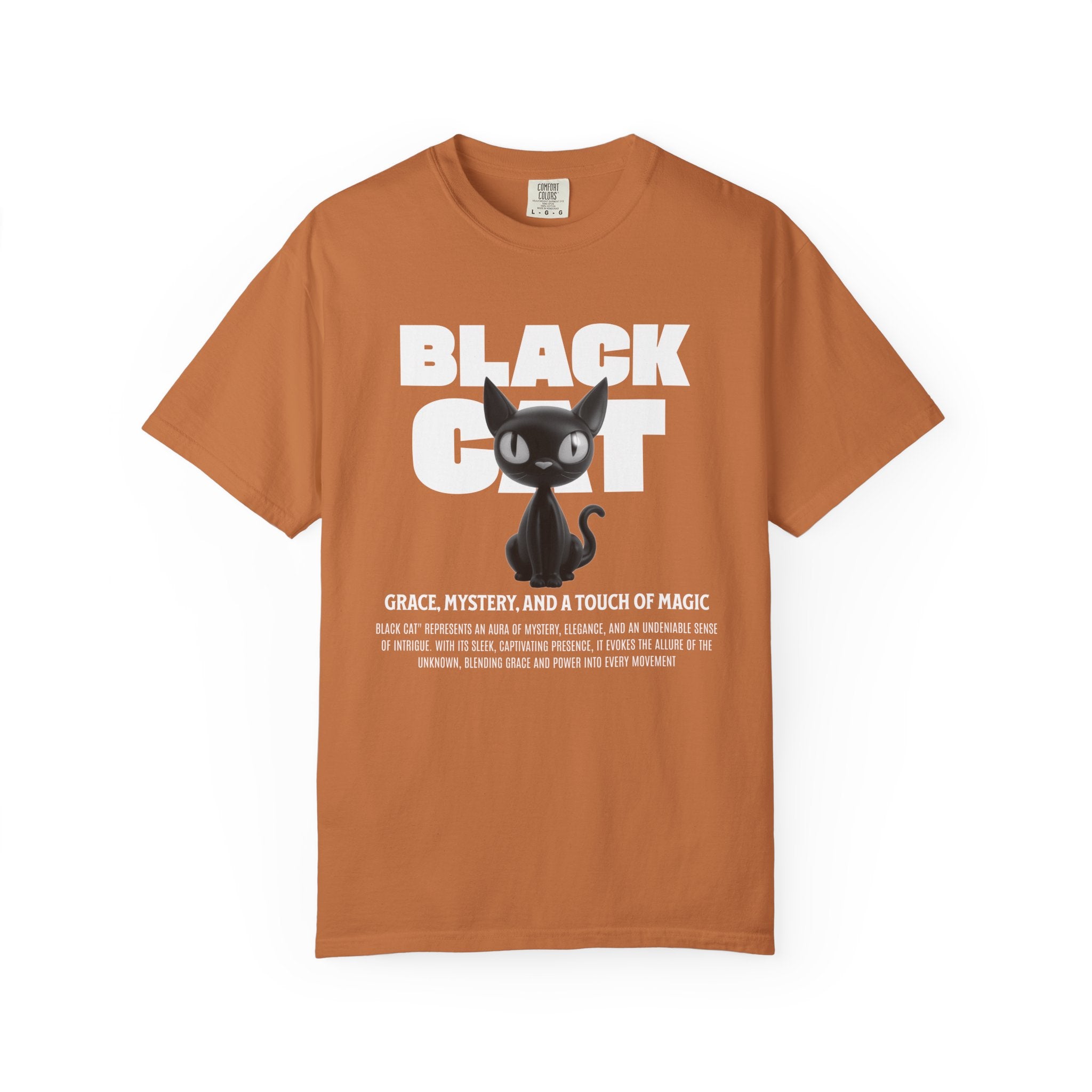 Black Cat Graphic T-Shirt — Cute Spooky Halloween Tee
