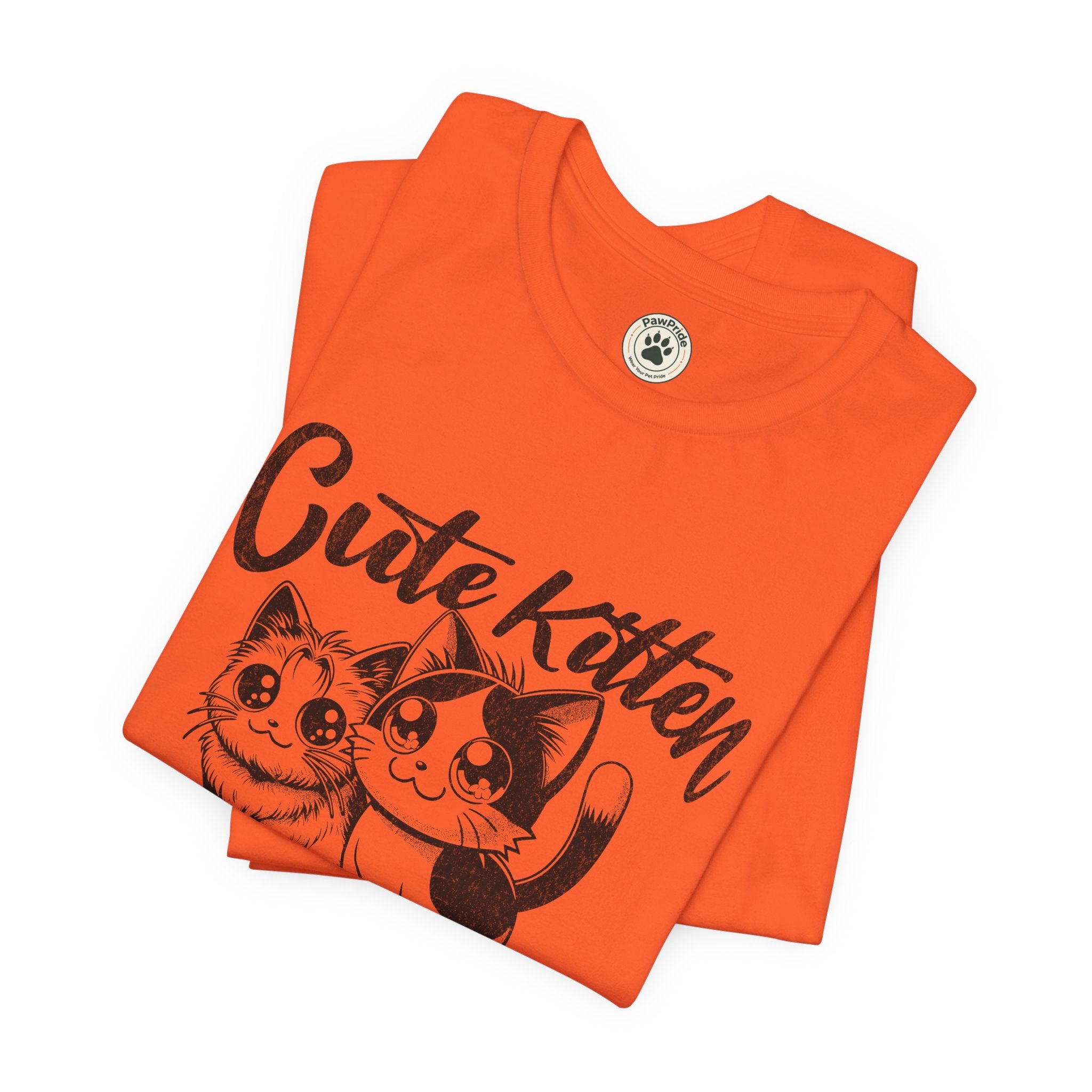 Cute Kitten T-Shirt — Vintage Black & White Cat Graphic Tee