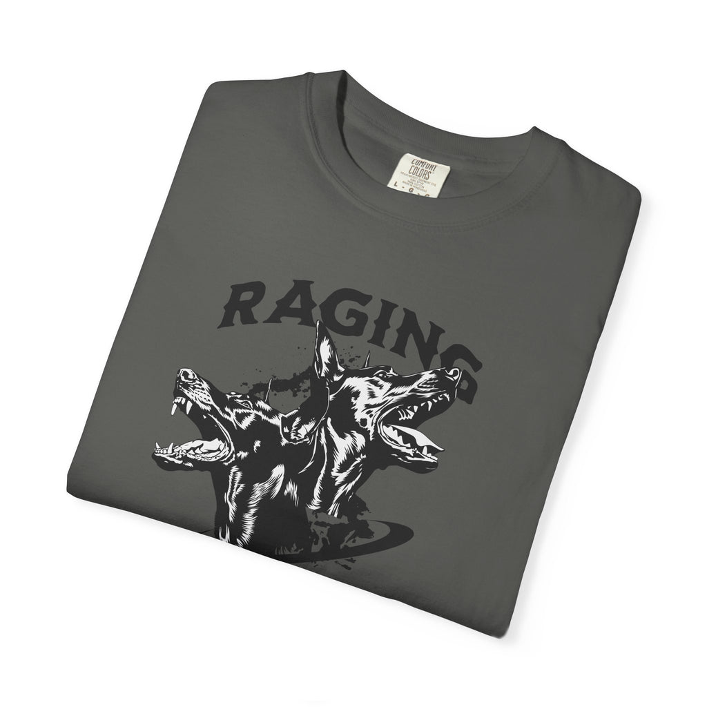 Raging Canine Chaos T-Shirt — Vintage Dog Skull Graphic Tee