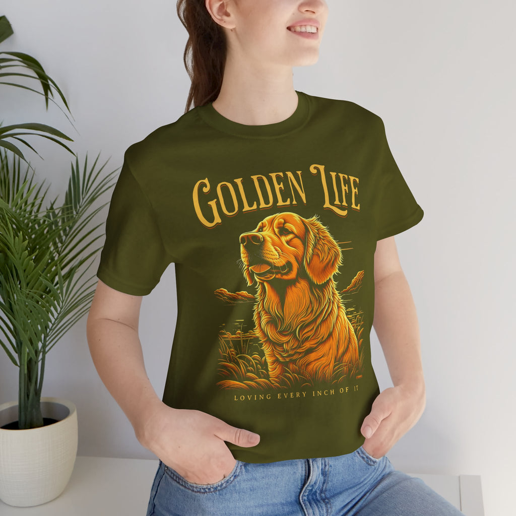 Golden Life Golden Retriever T-Shirt — "Golden Life" Graphic Tee for Dog Lovers