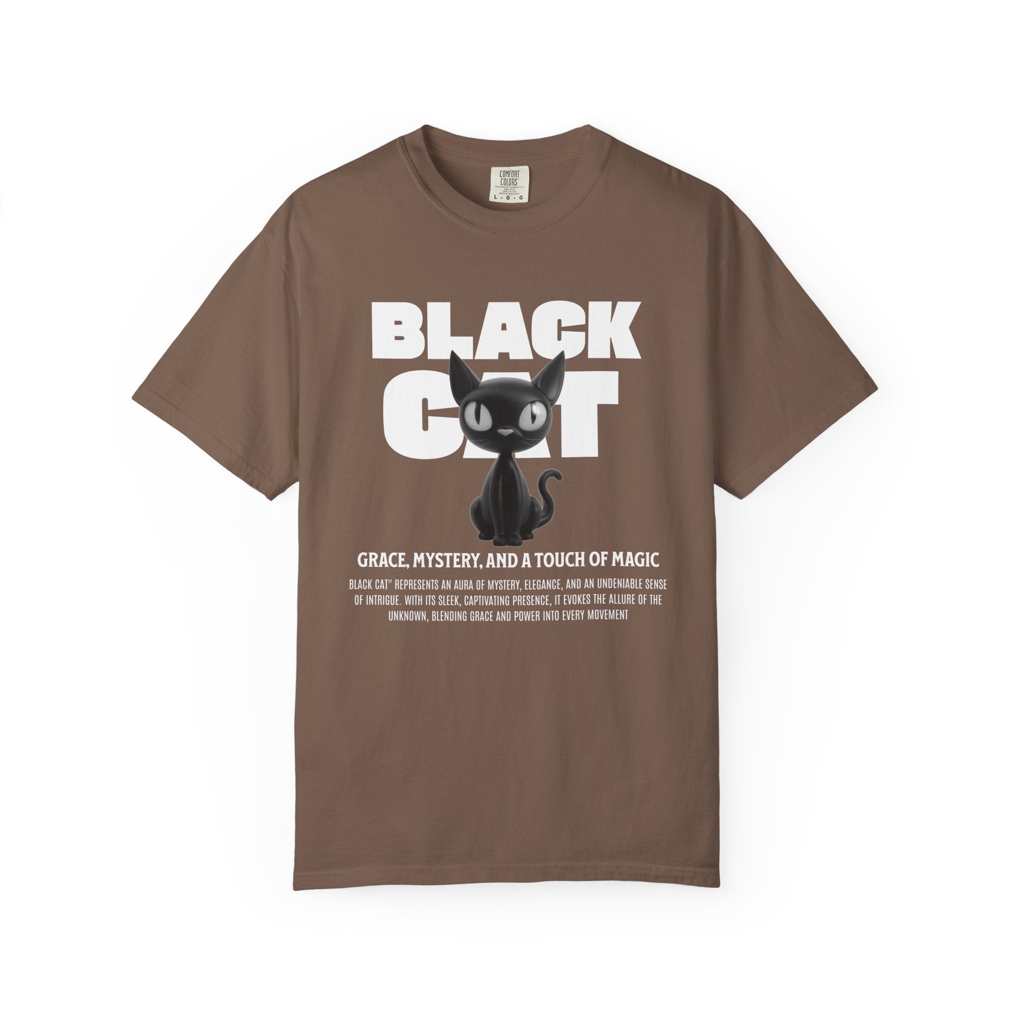 Black Cat Graphic T-Shirt — Cute Spooky Halloween Tee