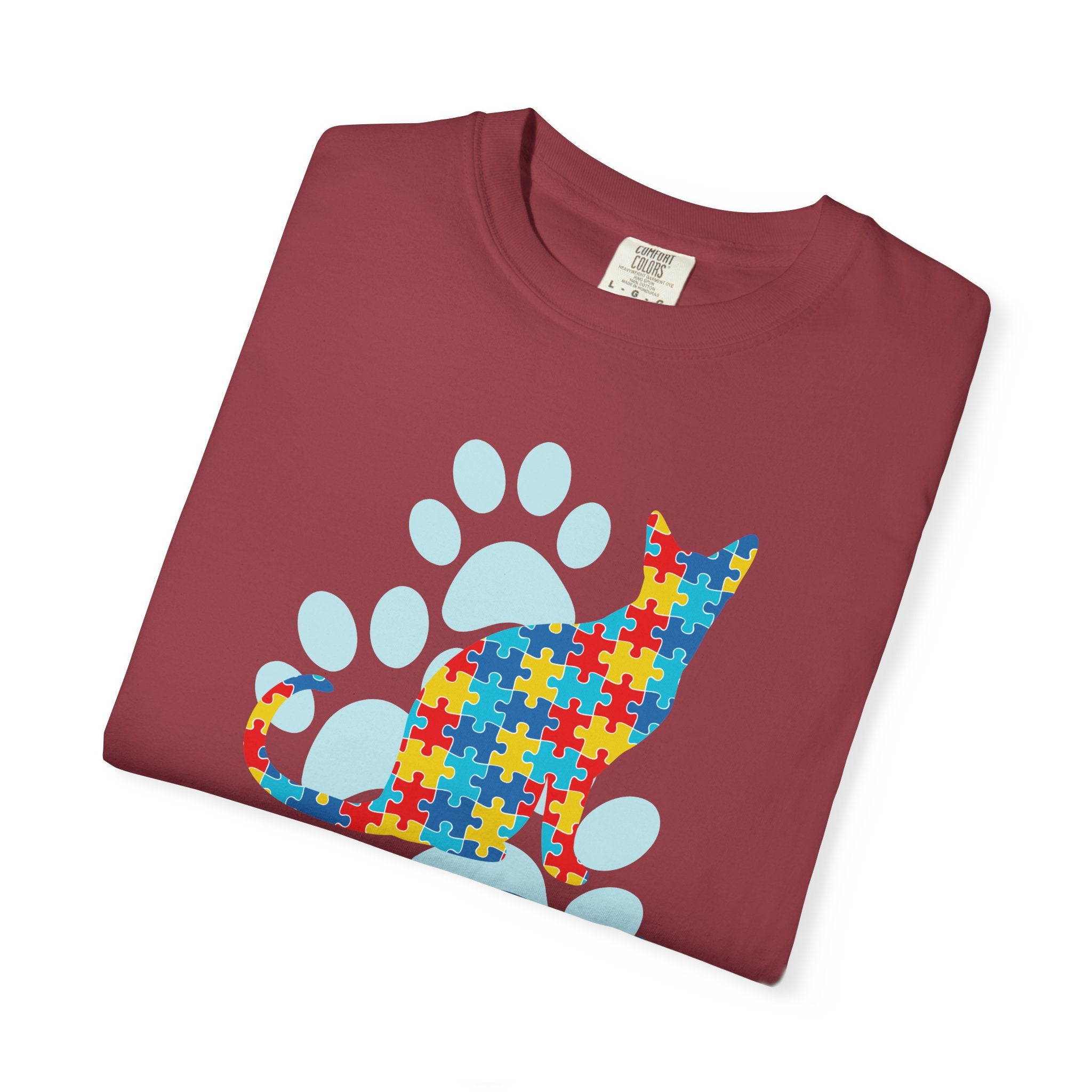 Autism Awareness Puzzle Cat T-Shirt — Support & Awareness Tee