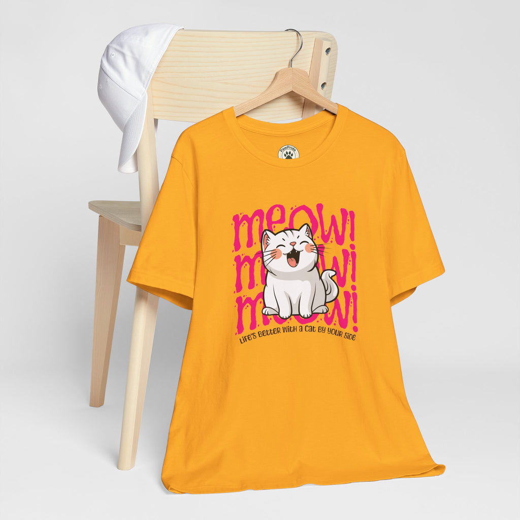 Meow Cat Graphic Tee — Cute Kawaii Cat "MEOW!" Shirt