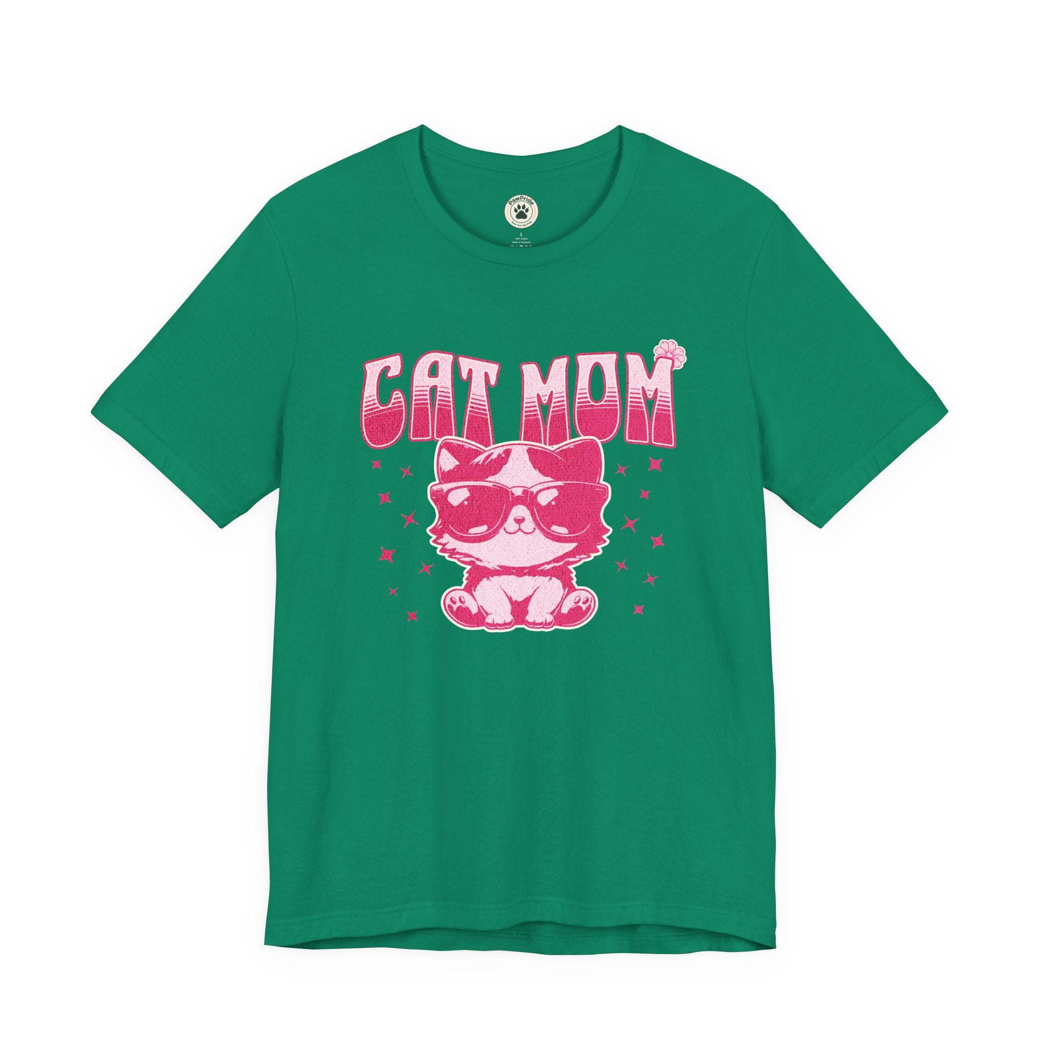 Cat Mom T-Shirt — Pink Cute Cat Graphic Tee