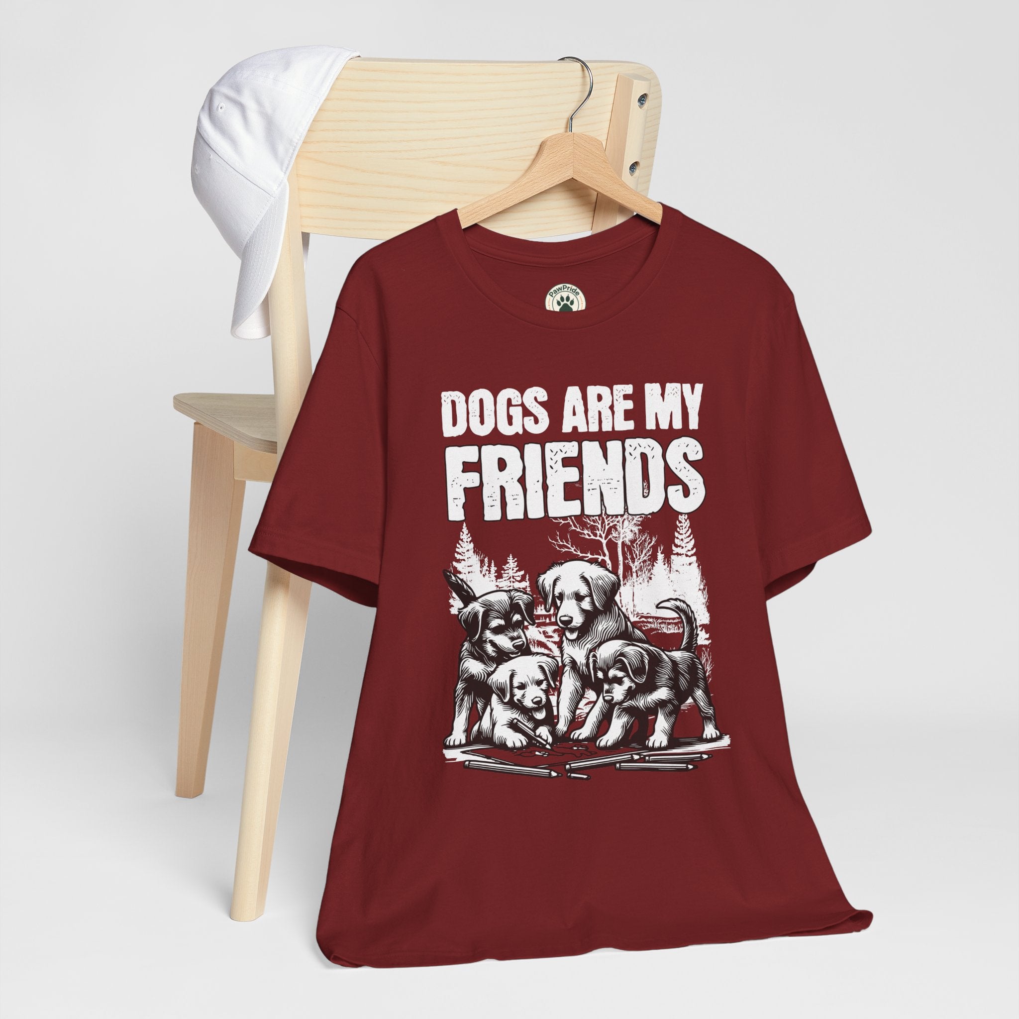 Dogs Are My Friends T-Shirt — Cute Puppy Graphic Tee for Dog Lovers